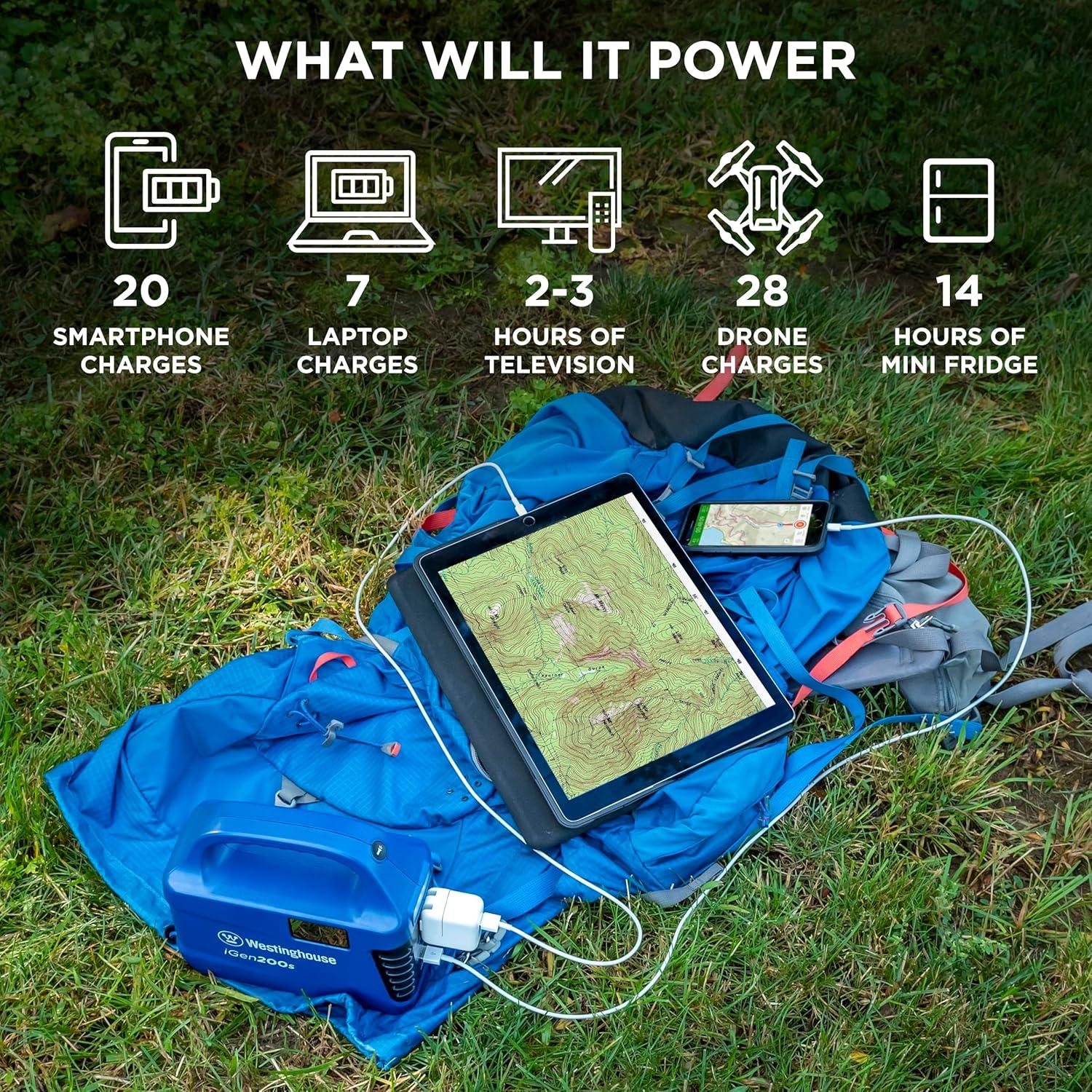 image:imageWestinghouse 155Wh 150 Peak Watt Portable Power Station amp Solar Generator Modified Sine Wave AC Outlet Backup Lithium Battery for Camping Home Travel IndoorOutdoor Use Solar Panel Not IncludedGenerator