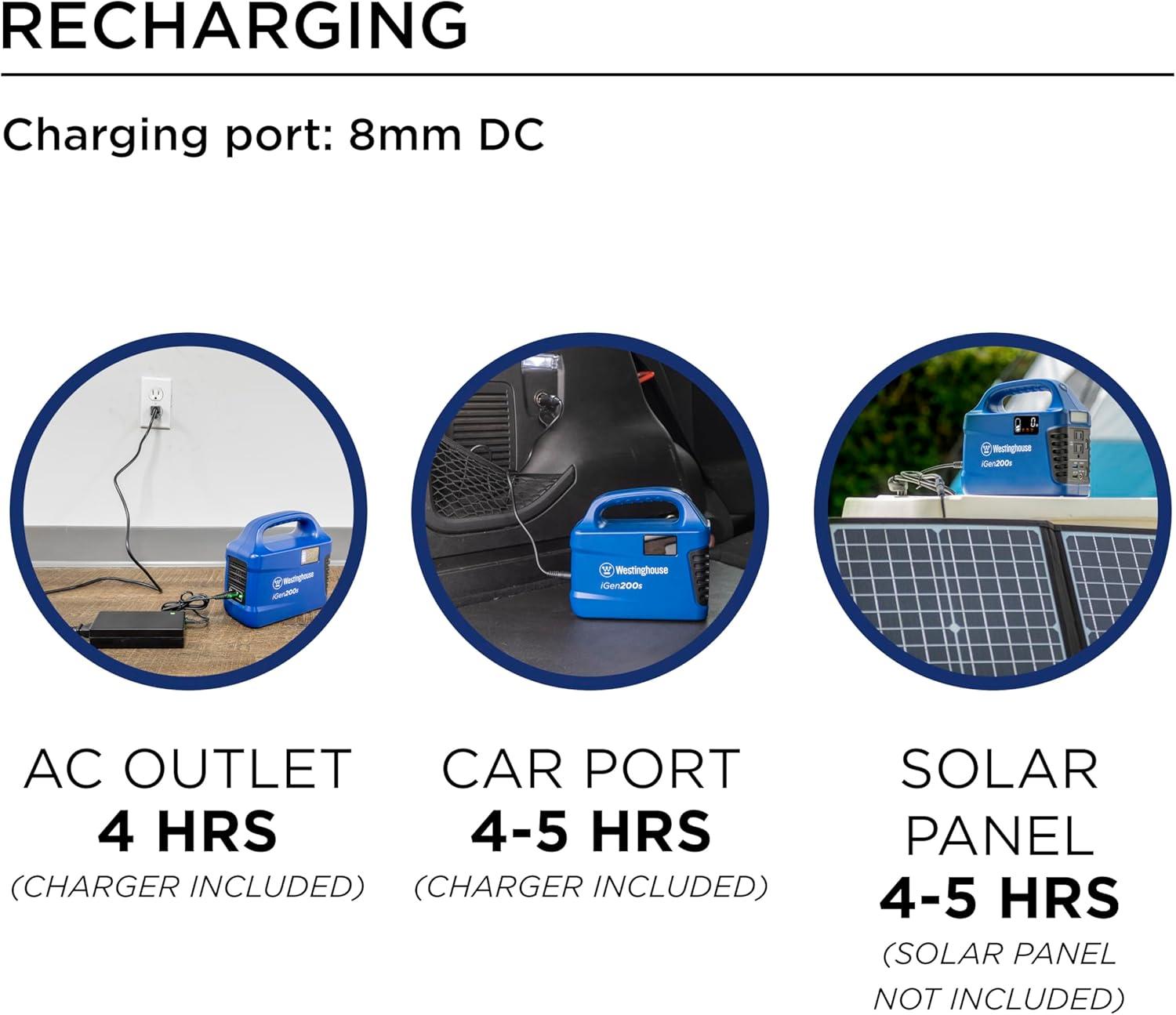 image:imageWestinghouse 155Wh 150 Peak Watt Portable Power Station amp Solar Generator Modified Sine Wave AC Outlet Backup Lithium Battery for Camping Home Travel IndoorOutdoor Use Solar Panel Not IncludedGenerator