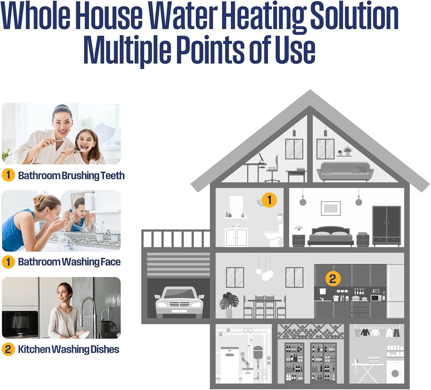 image:imageWestinghouse 18kW 240V Electric Tankless Water Heater Instant Hot Water Heater On Demand Hot Water Smart WiFi Control Works with Alexa amp Google Home ETL Certified IPX4 Apolo18kW11kWAPOLO 20