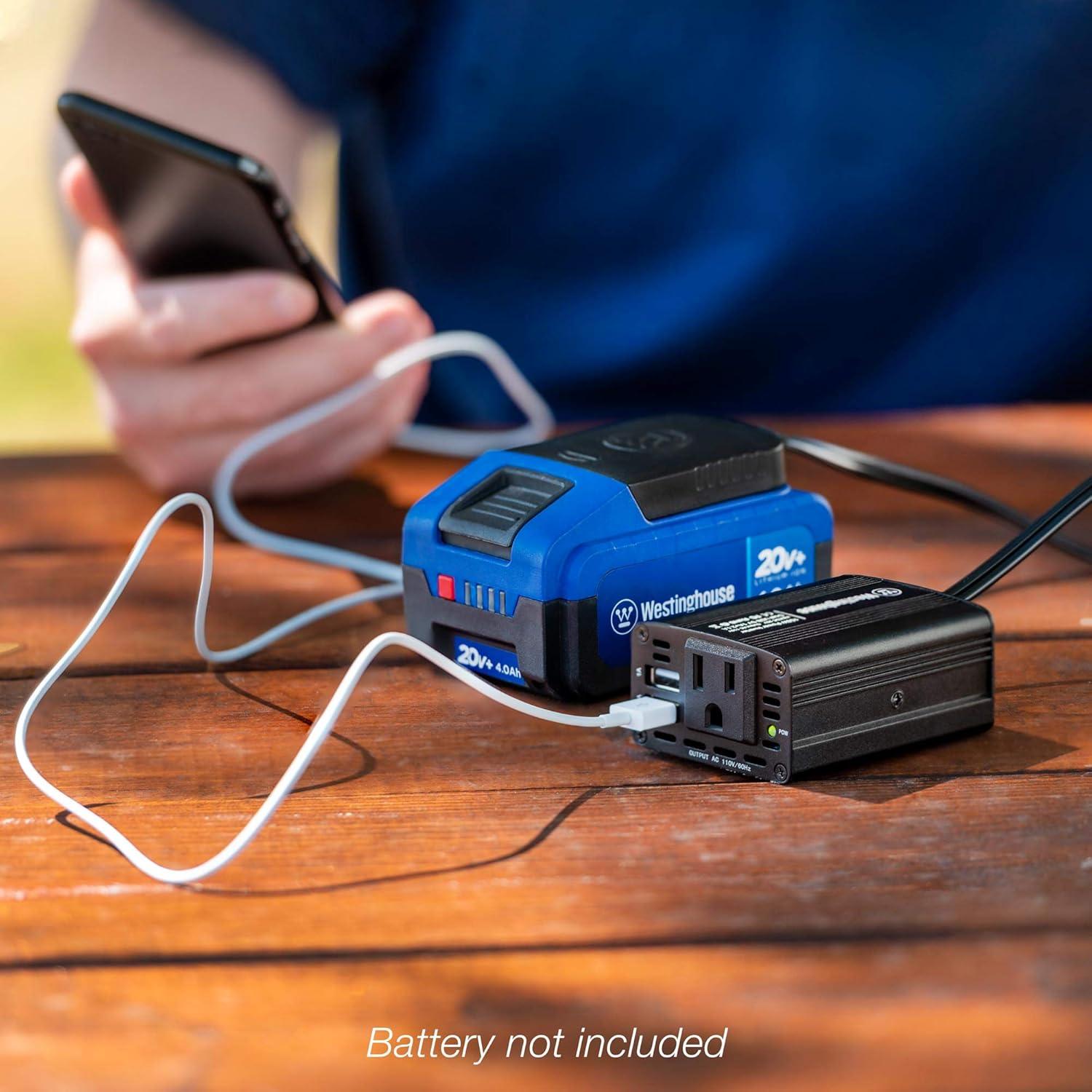 image:imageWestinghouse 20V Cordless Power Inverter with Dual USB Ports