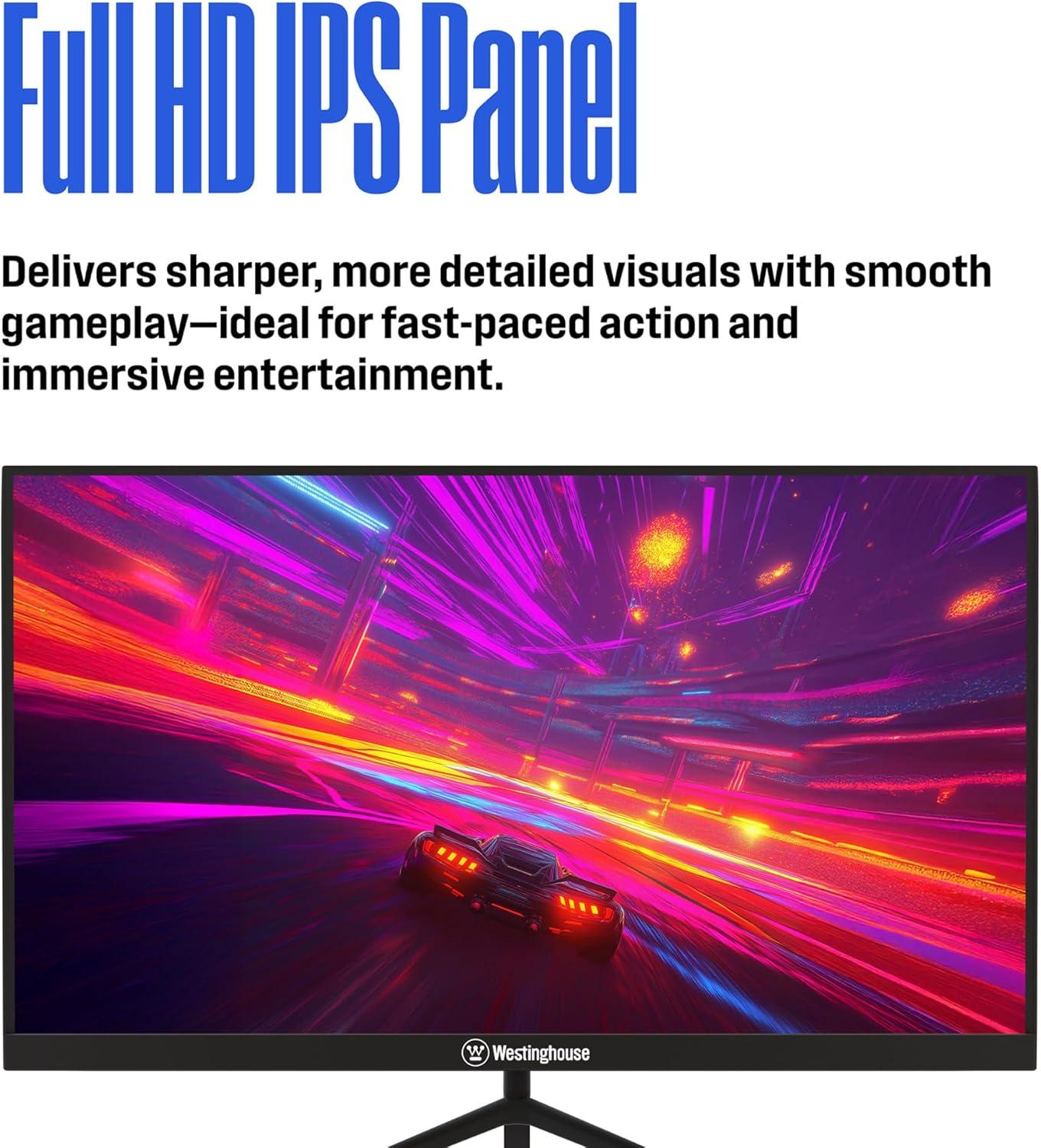 image:imageWestinghouse 22 Inch Computer Monitor 100Hz 1080p Full HD IPS Display Adaptive Sync Blue Light Protection Home Office PC Screens with Built in Speakers HDMI VGA for Work amp Productivity27 Inch