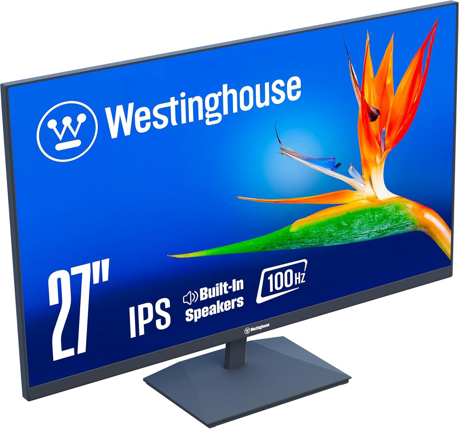 image:imageWestinghouse 22 Inch Computer Monitor 100Hz 1080p Full HD IPS Display Adaptive Sync Blue Light Protection Home Office PC Screens with Built in Speakers HDMI VGA for Work amp Productivity27 Inch