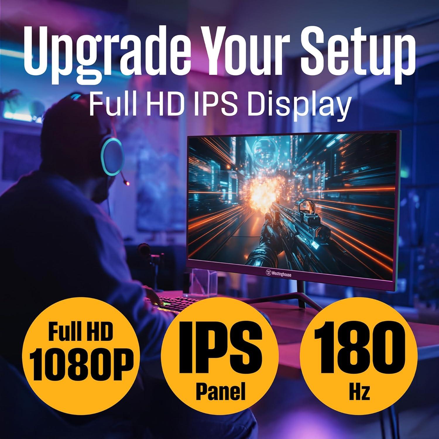 image:imageWestinghouse 22 Inch Computer Monitor 100Hz 1080p Full HD IPS Display Adaptive Sync Blue Light Protection Home Office PC Screens with Built in Speakers HDMI VGA for Work amp Productivity27 Inch