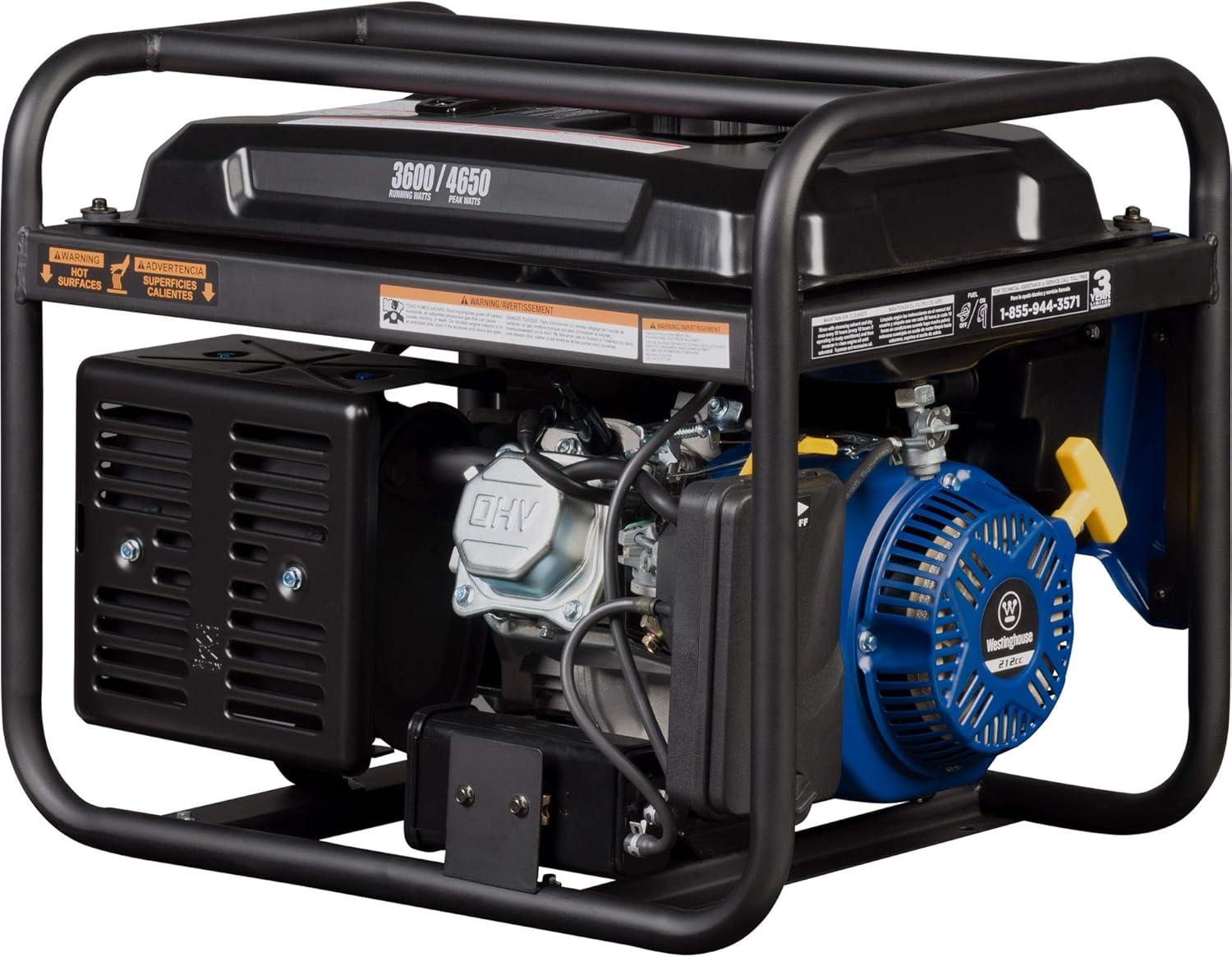 image:imageWestinghouse 4650 Peak Watt Dual Fuel Portable Generator RV Ready 30A Outlet Gas amp Propane Powered4650 Watts Gas Only