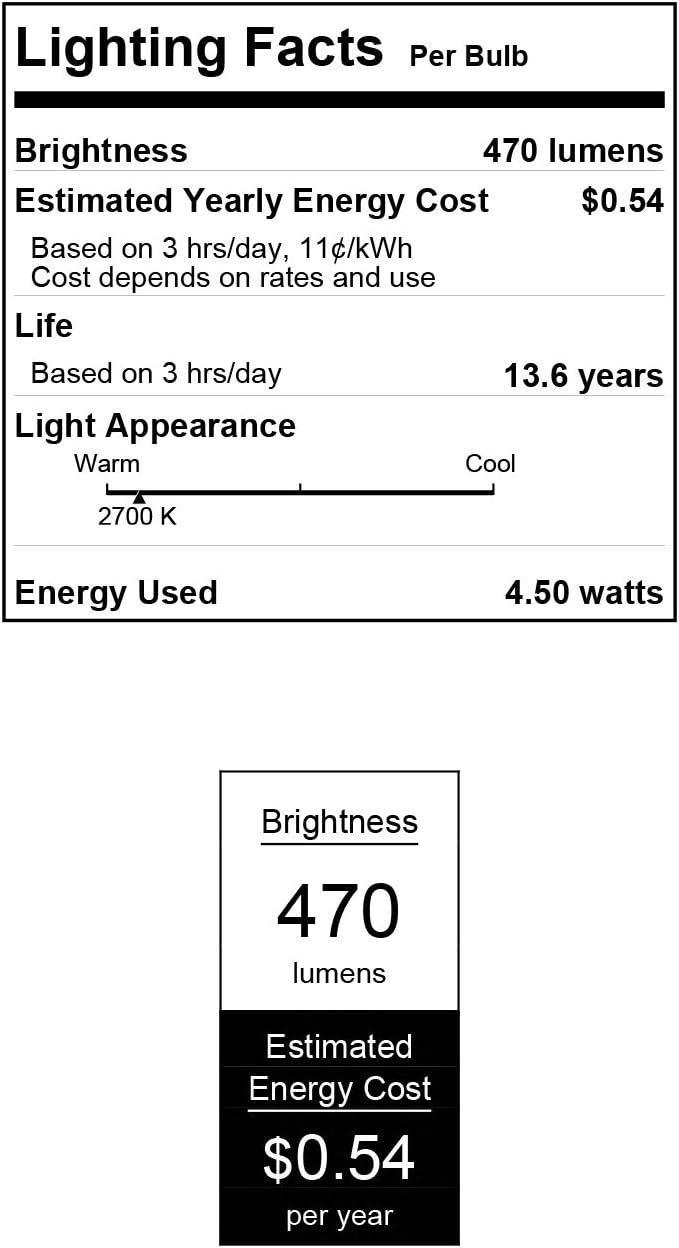 image:imageWestinghouse 5316500 65 Watt 60 Watt Equivalent A19 Dimmable Clear Filament LED Light Bulb Medium Base Single45w 2700k Clear