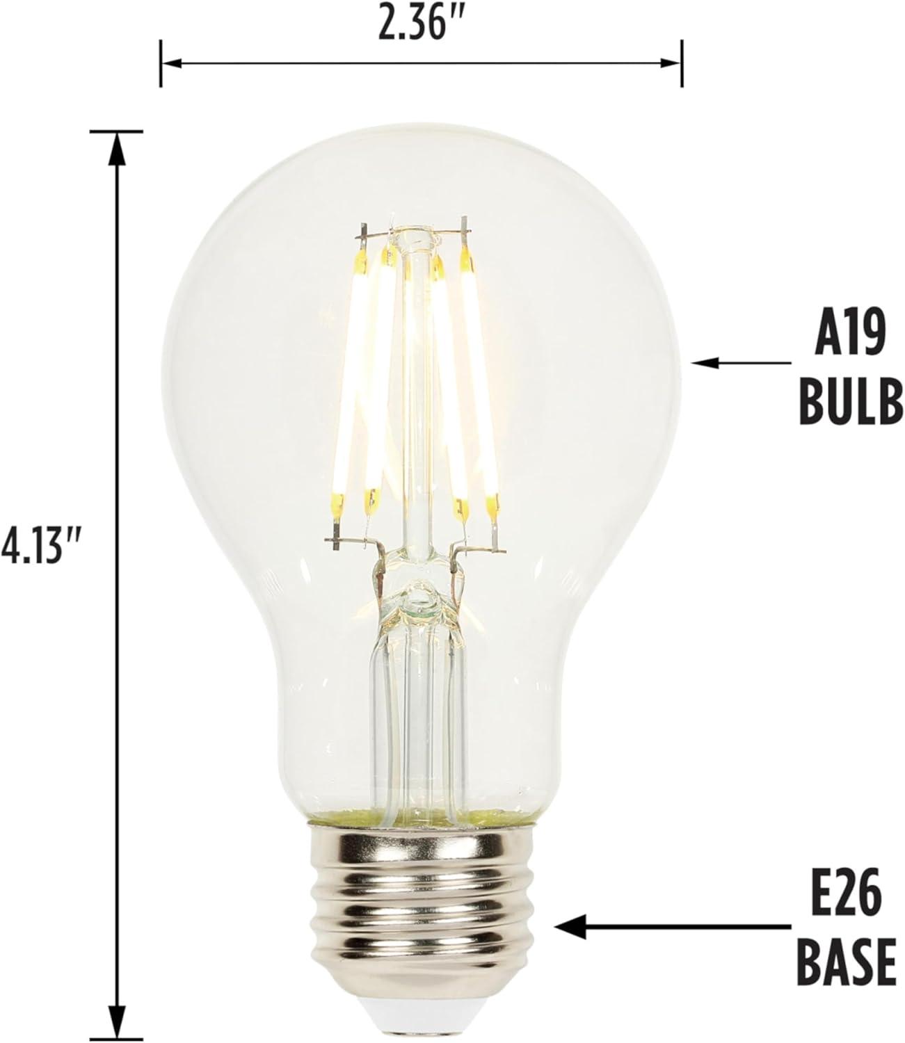 image:imageWestinghouse 5316500 65 Watt 60 Watt Equivalent A19 Dimmable Clear Filament LED Light Bulb Medium Base Single45w 3000k Clear