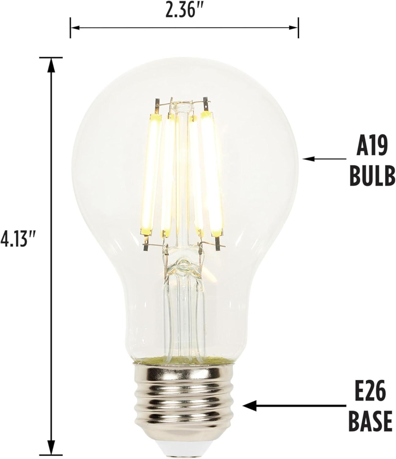 image:imageWestinghouse 5316500 65 Watt 60 Watt Equivalent A19 Dimmable Clear Filament LED Light Bulb Medium Base Single65w 3000k Clear