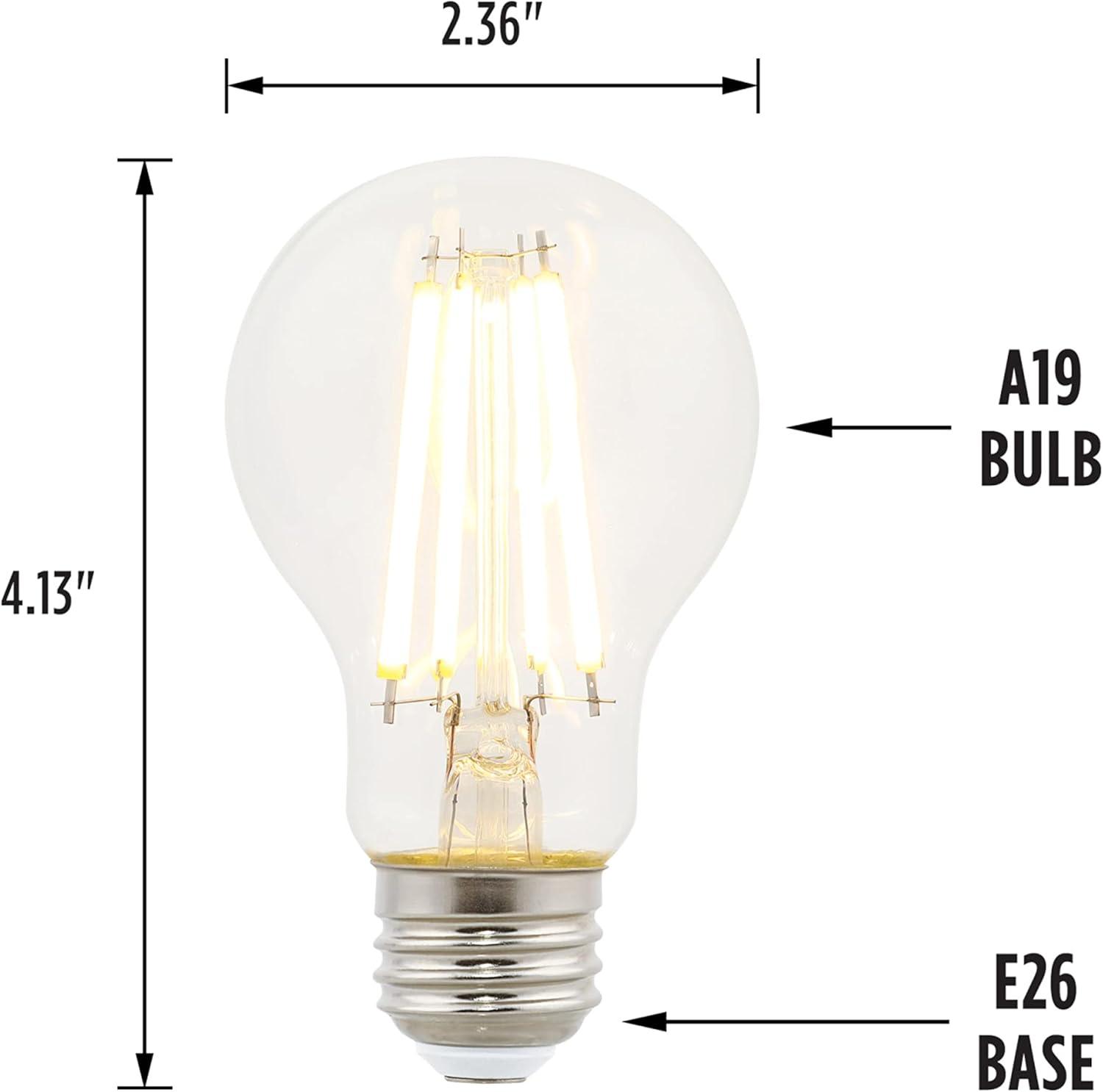 image:imageWestinghouse 5316500 65 Watt 60 Watt Equivalent A19 Dimmable Clear Filament LED Light Bulb Medium Base Single8w 2700k Clear