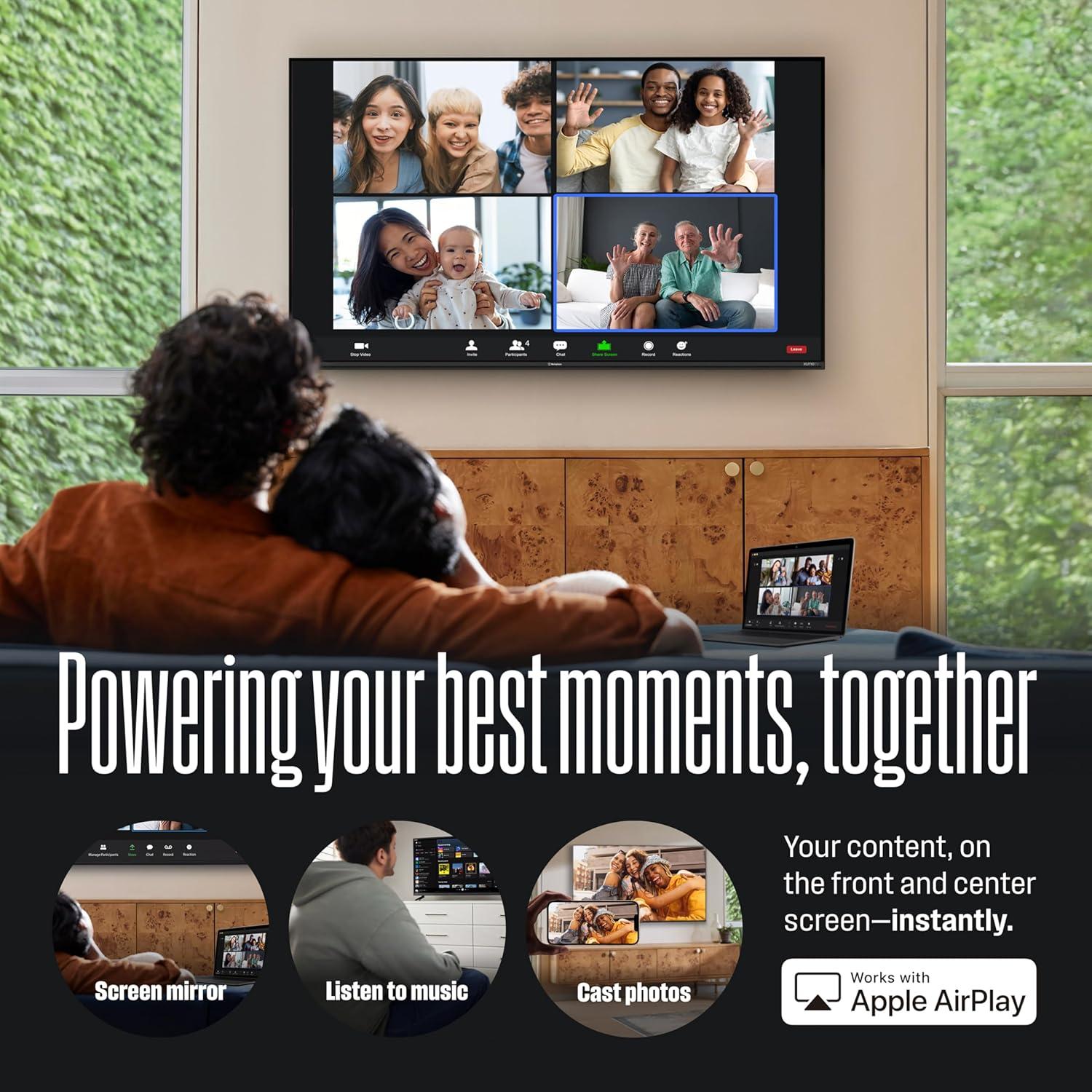 image:imageWestinghouse 55inch Smart TV 4K UHD Xumo TV w HDR10 Voice Remote Dolby Vision Dolby Atmos Edgeless Flat Screen LED Television wBluetooth Apple AirPlay WiFi amp Mobile Connectivity32 Inch HD