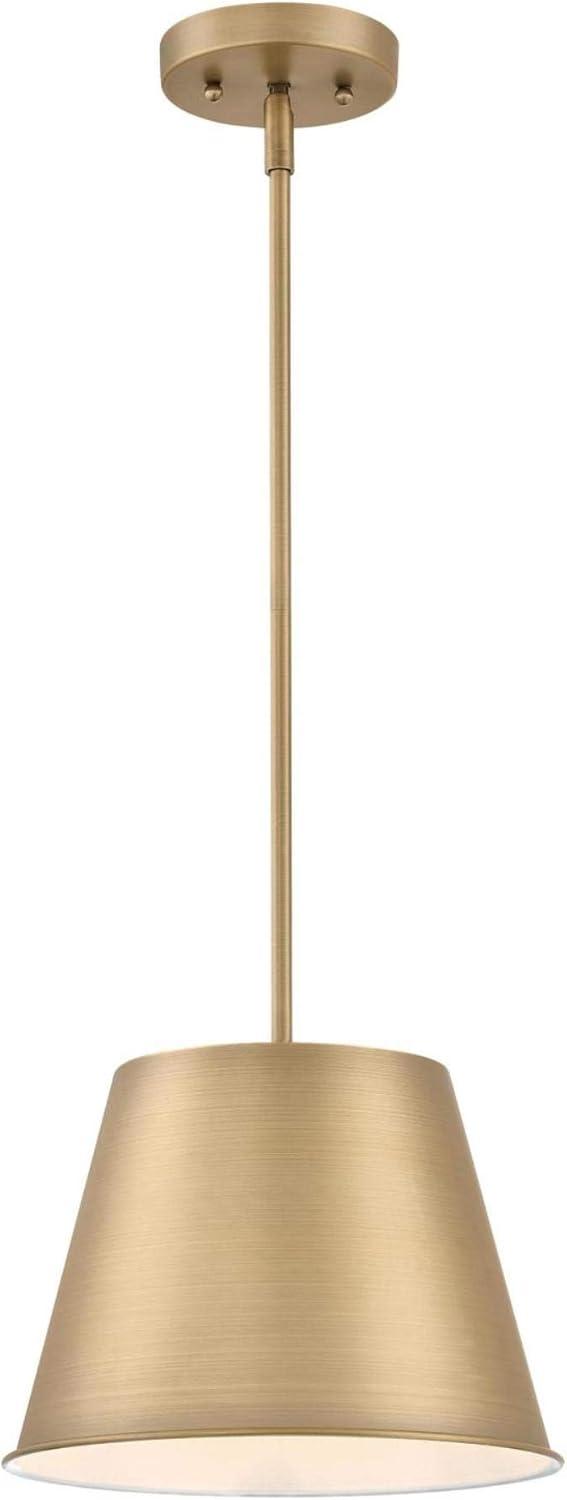 image:imageWestinghouse 6111600 Derose Transitional OneLight Indoor Pendant Light Brushed Nickel FinishBrushed Brass
