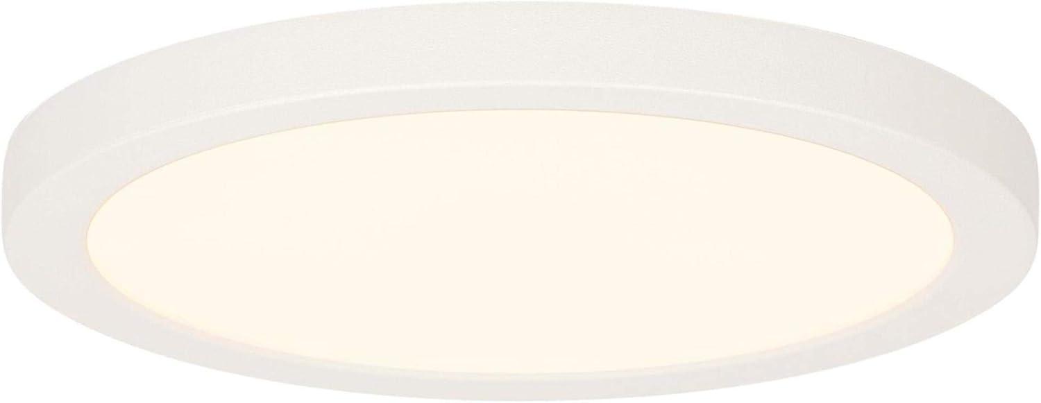 image:imageWestinghouse 6112000 Traditional OneLight 7 Inch 17 Watt Dimmable LED Indoor Flush Mount Fixture with Color Temperature Selection White Finish White Frosted ShadeWhite