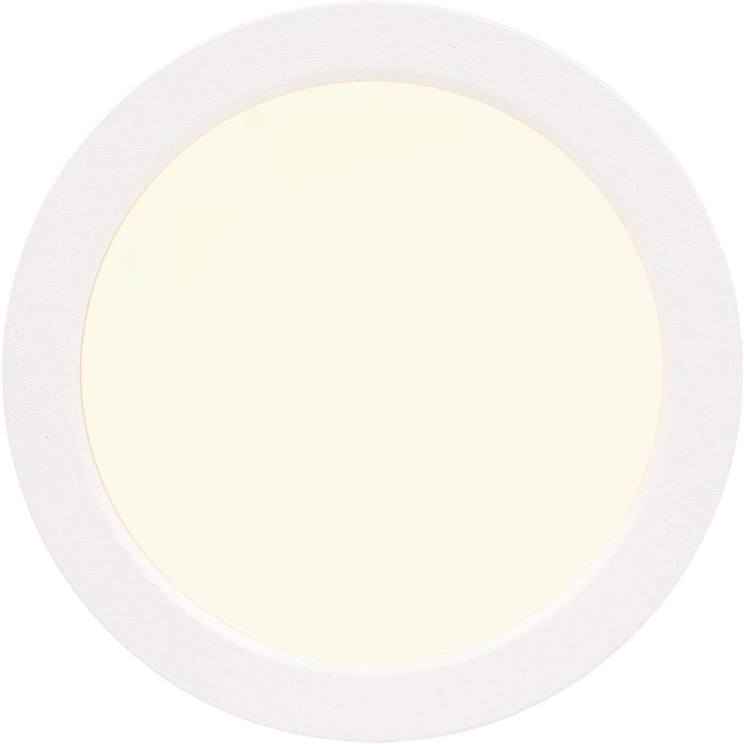 image:imageWestinghouse 6112000 Traditional OneLight 7 Inch 17 Watt Dimmable LED Indoor Flush Mount Fixture with Color Temperature Selection White Finish White Frosted ShadeWhite