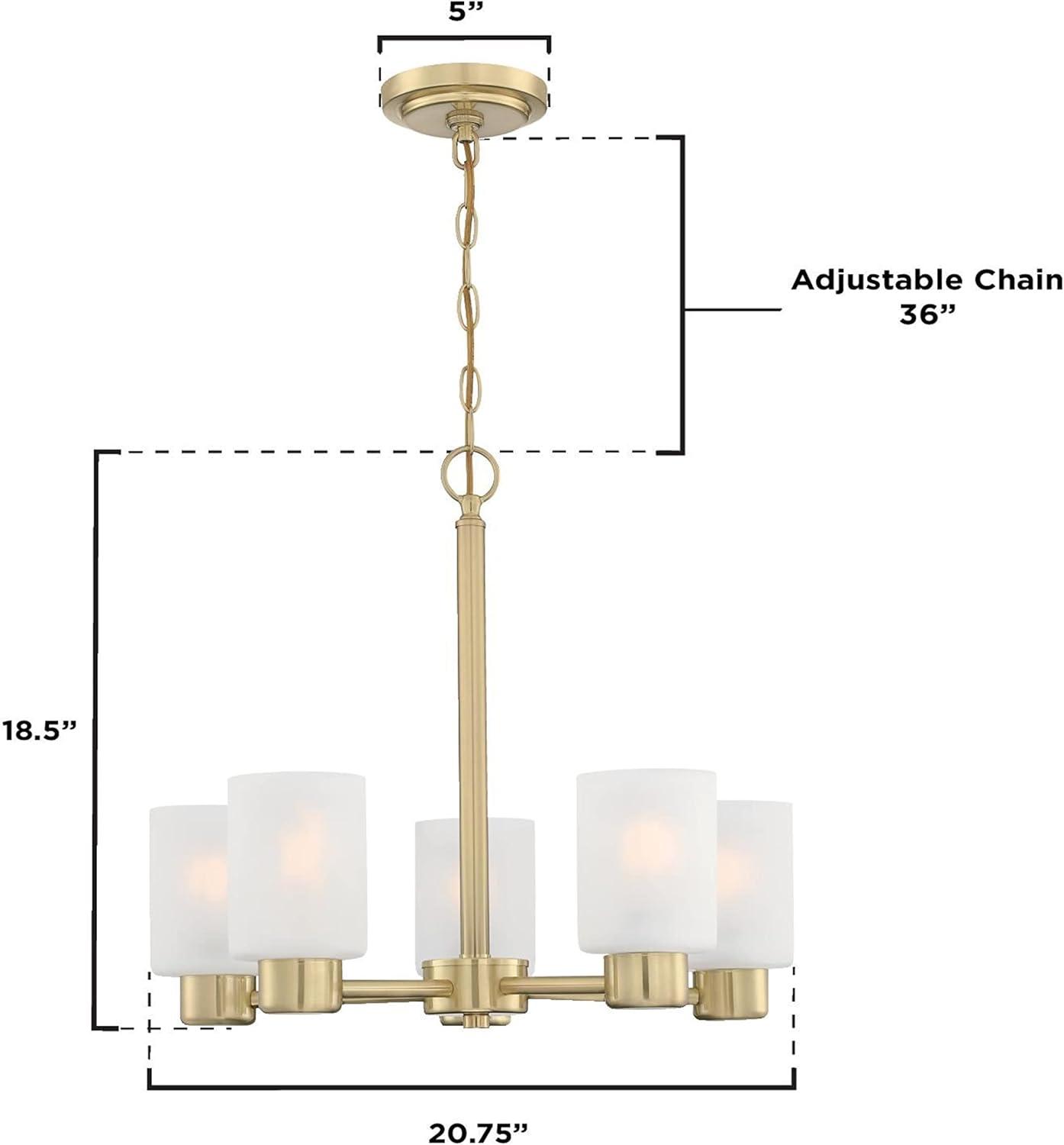 image:imageWestinghouse 6115300 Sylvestre Transitional FiveLight Indoor Chandelier Matte Black Finish Clear GlassChampagne Brass