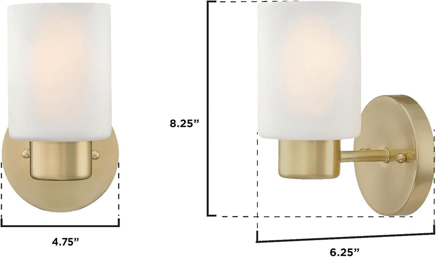 image:imageWestinghouse 6115500 Sylvestre Transitional OneLight Indoor Wall Light Fixture Matte Black Finish Clear GlassChampagne Brass