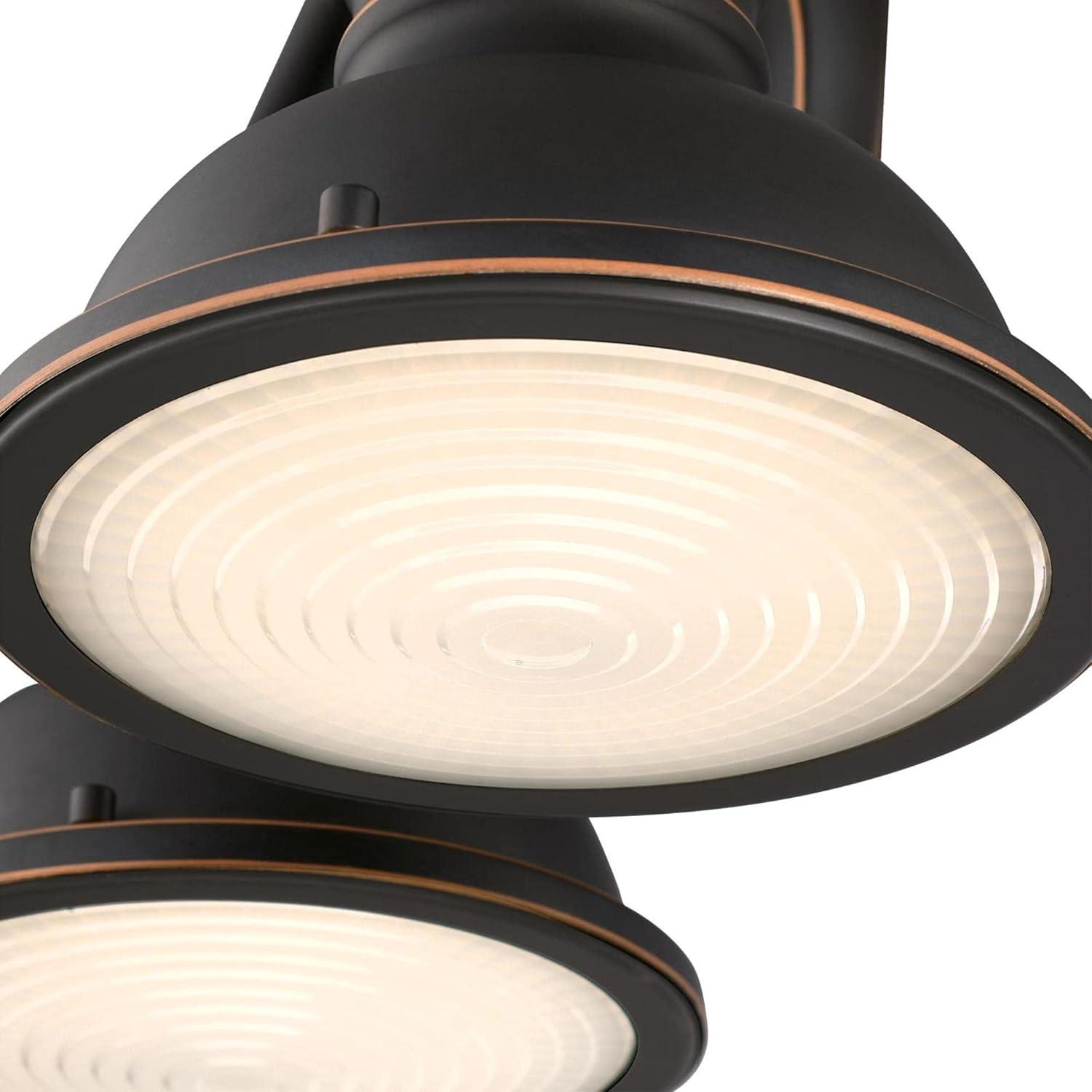 image:imageWestinghouse 6116100 Boswell VintageStyle OneLight Indoor Wall Light Fixture Oil Rubbed Bronze Finish with Highlights Frosted Prismatic Acrylic Lens3Light