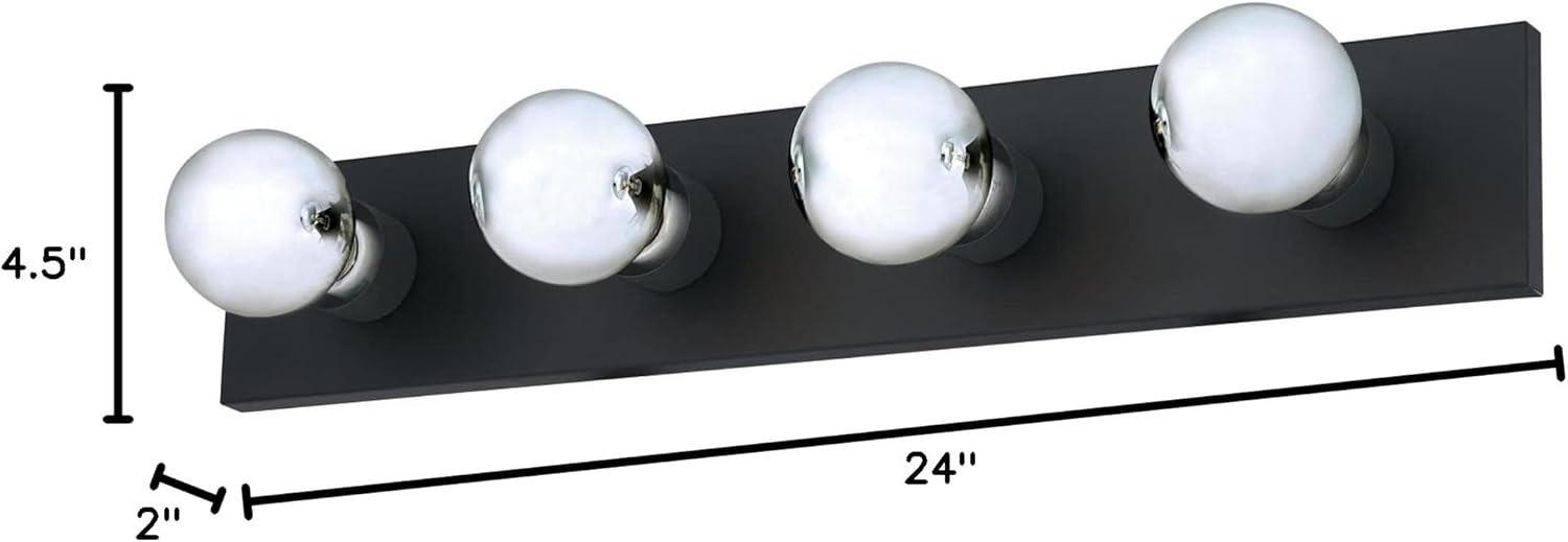 image:imageWestinghouse 6117500 Traditional ThreeLight Indoor Vanity Light Fixture Matte Black Finish No ShadesMatte Black