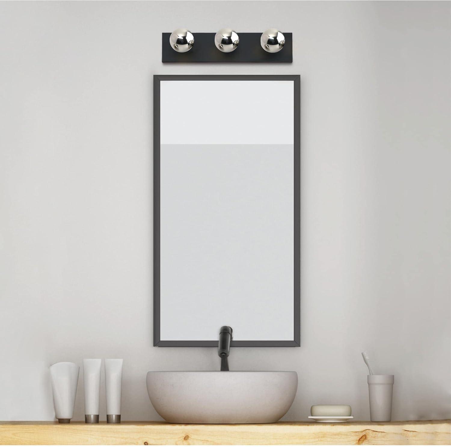 image:imageWestinghouse 6117500 Traditional ThreeLight Indoor Vanity Light Fixture Matte Black Finish No ShadesMatte Black