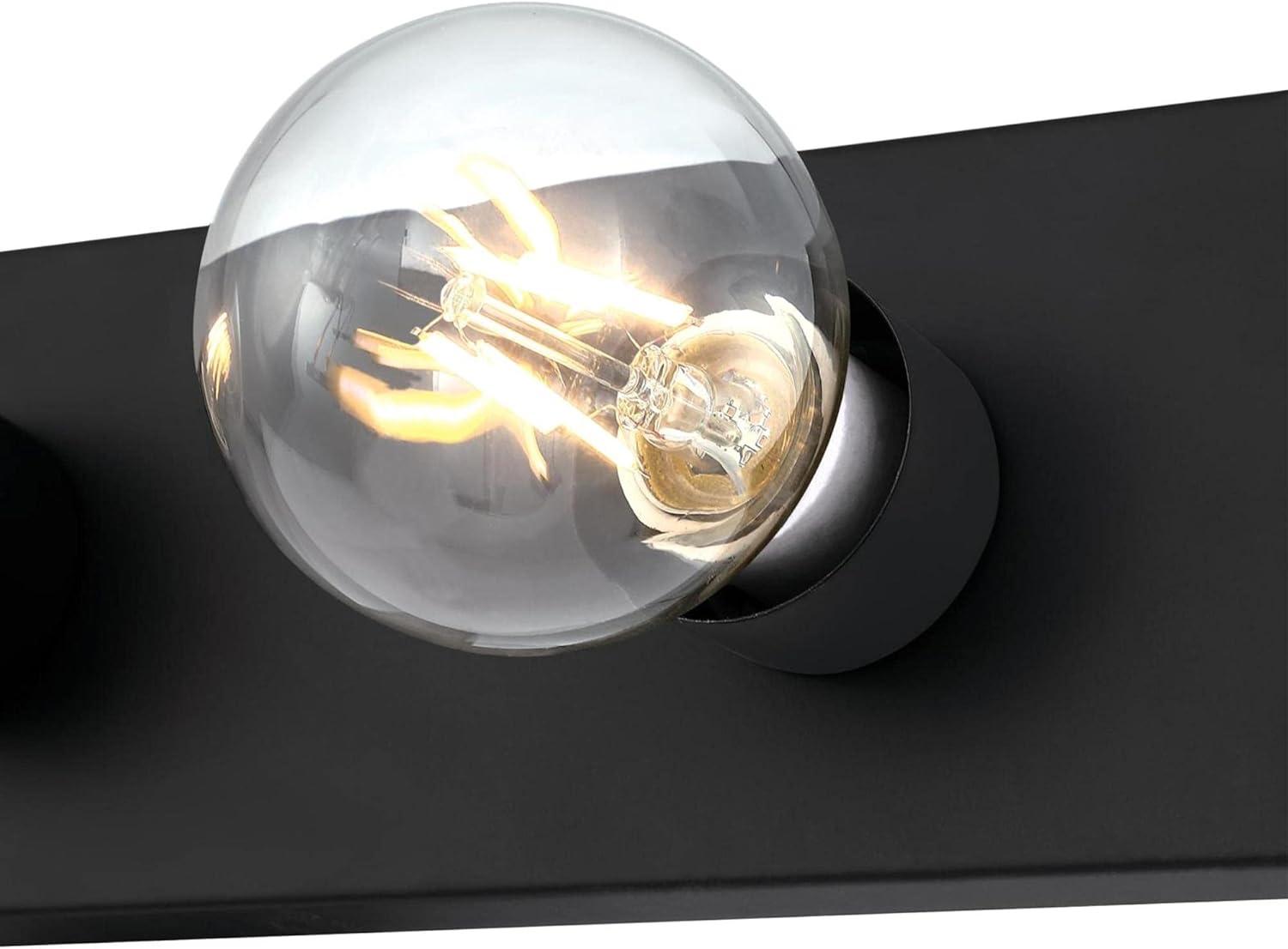 image:imageWestinghouse 6117500 Traditional ThreeLight Indoor Vanity Light Fixture Matte Black Finish No ShadesMatte Black