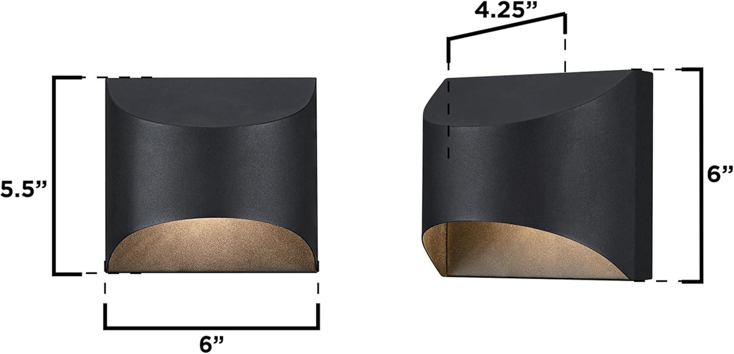 image:imageWestinghouse 6122800 Nardella Transitional One Light Dimmable LED Outdoor Wall Fixture Textured Black Finish Dark Sky Friendly