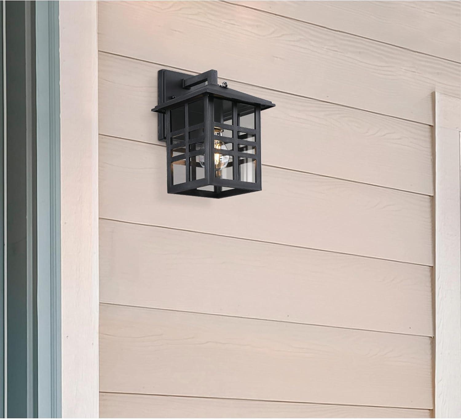 image:imageWestinghouse 6123100 Caliste Traditional One Light Outdoor Wall Fixture with Dusk to Dawn Sensor Black Finish Clear Glass