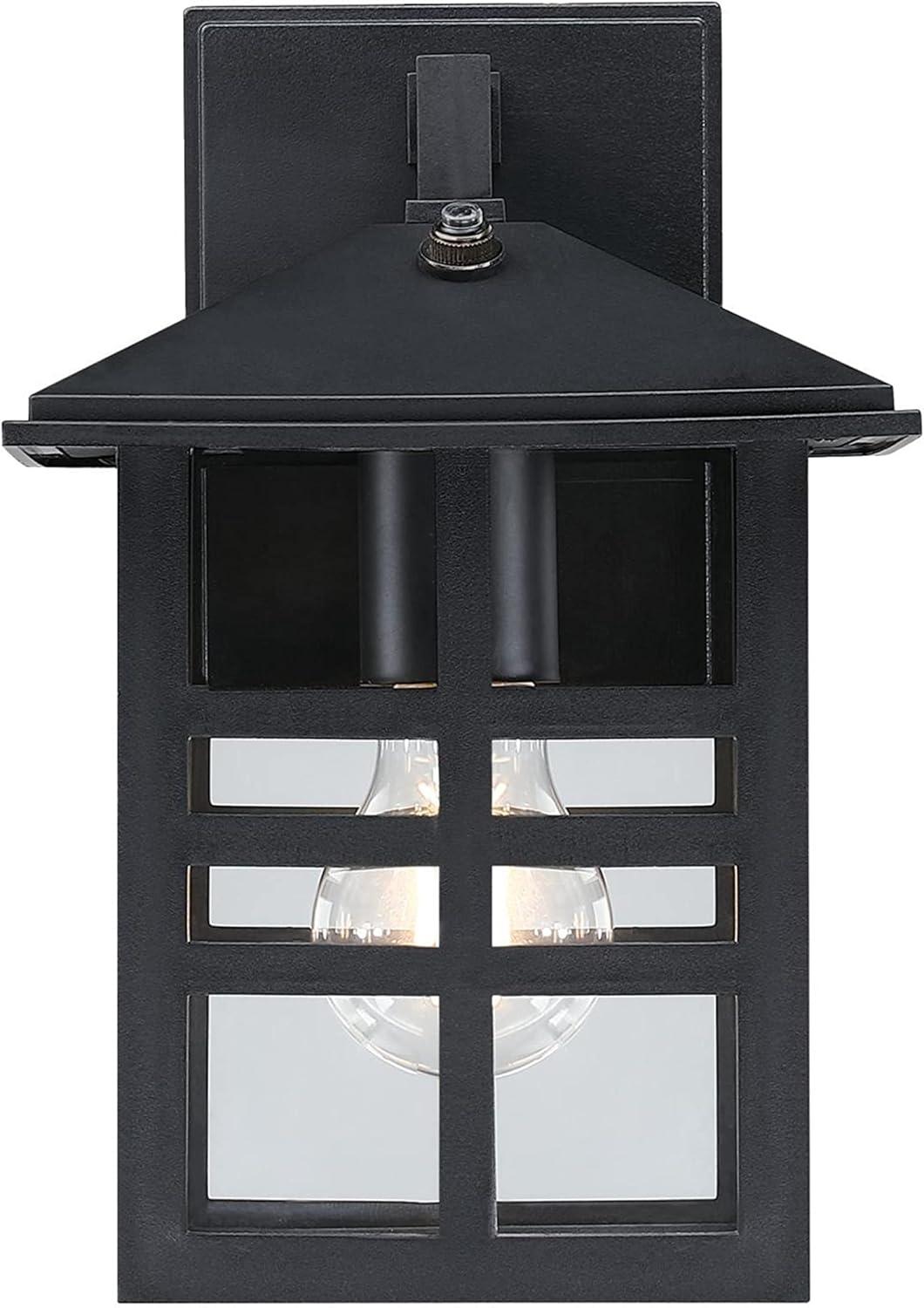 image:imageWestinghouse 6123100 Caliste Traditional One Light Outdoor Wall Fixture with Dusk to Dawn Sensor Black Finish Clear Glass