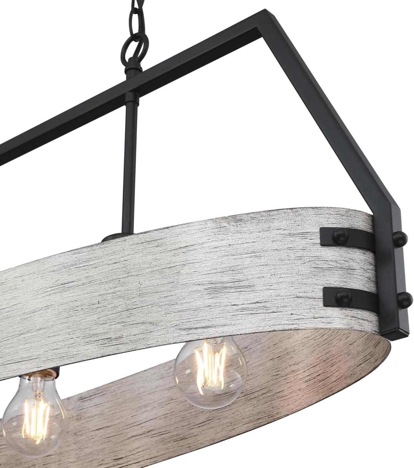 image:imageWestinghouse 6126000 Callowhill CraftsmanStyle Four Light Indoor Chandelier Matte Black and Antique Ash FinishMatte Black