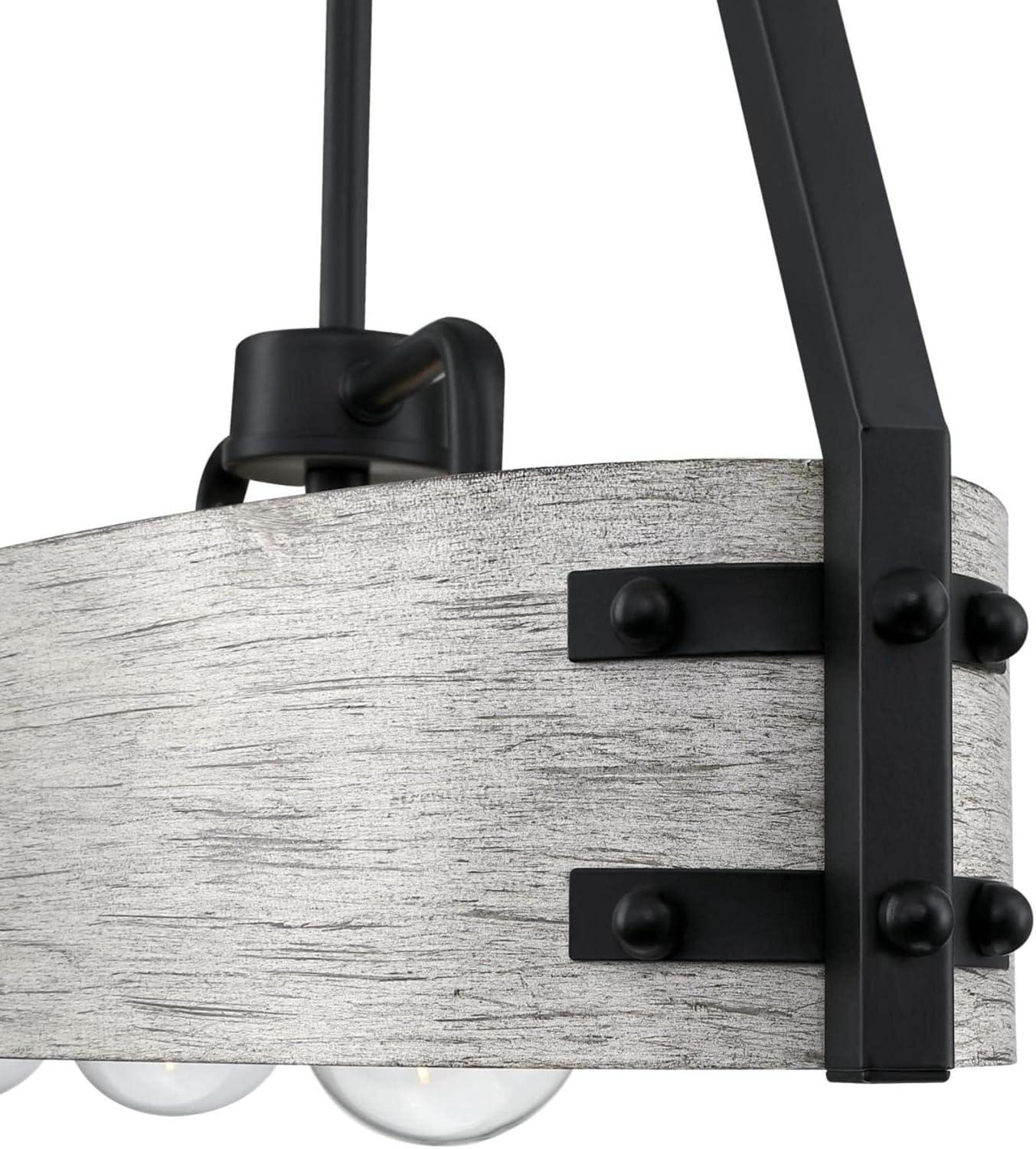 image:imageWestinghouse 6126000 Callowhill CraftsmanStyle Four Light Indoor Chandelier Matte Black and Antique Ash FinishMatte Black