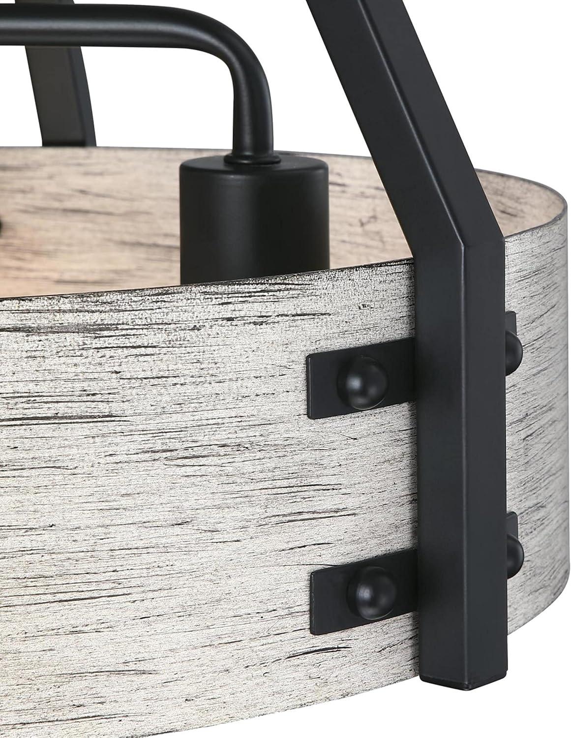 image:imageWestinghouse 6126000 Callowhill CraftsmanStyle Four Light Indoor Chandelier Matte Black and Antique Ash FinishMatte Black