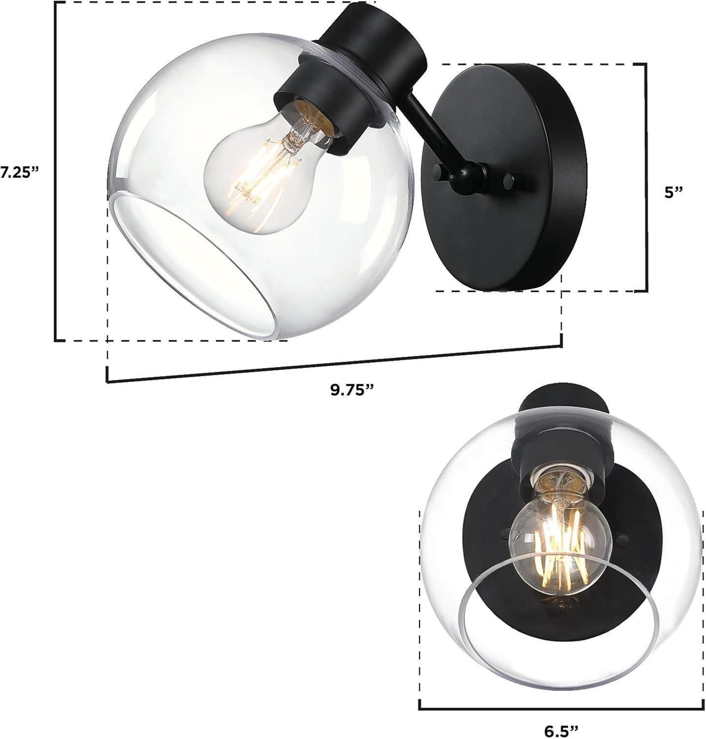 image:imageWestinghouse 6127900 Hyson Transitional Three Light Wall Fixture Matte Black Finish Clear GlassMatte Black