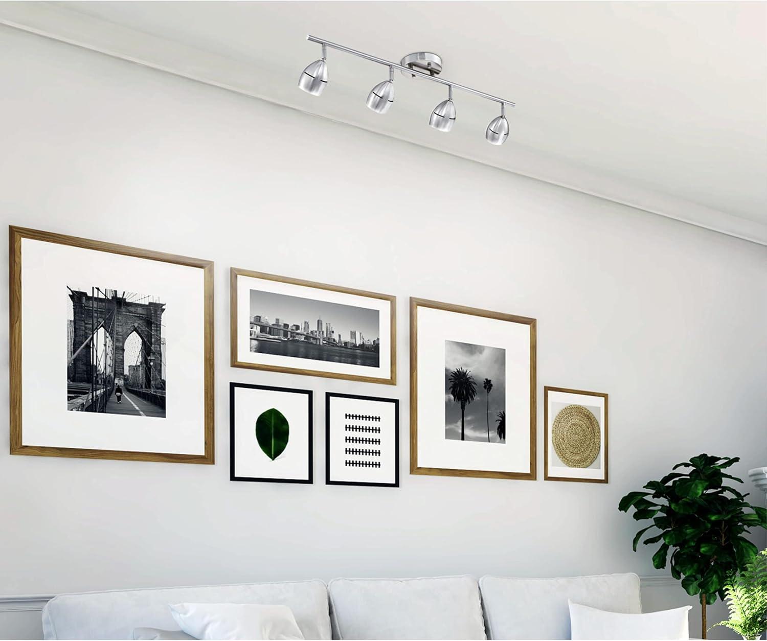 image:imageWestinghouse 6129500 Borgata Contemporary Four Light LED Track Light Kit Brushed Nickel Finish