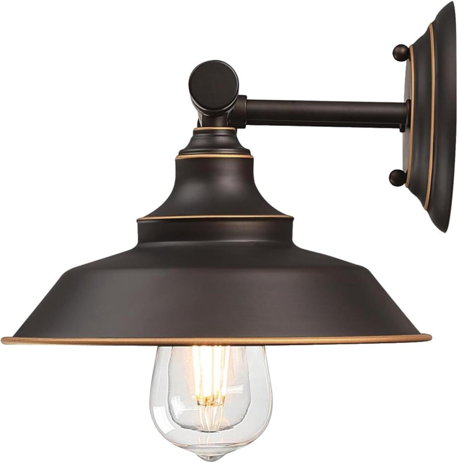 image:imageWestinghouse 6132900 Iron Hill VintageStyle Two Light LED Indoor Wall Fixture Oil Rubbed Bronze Finish with HighlightsOil Rubbed Bronze with bulbs