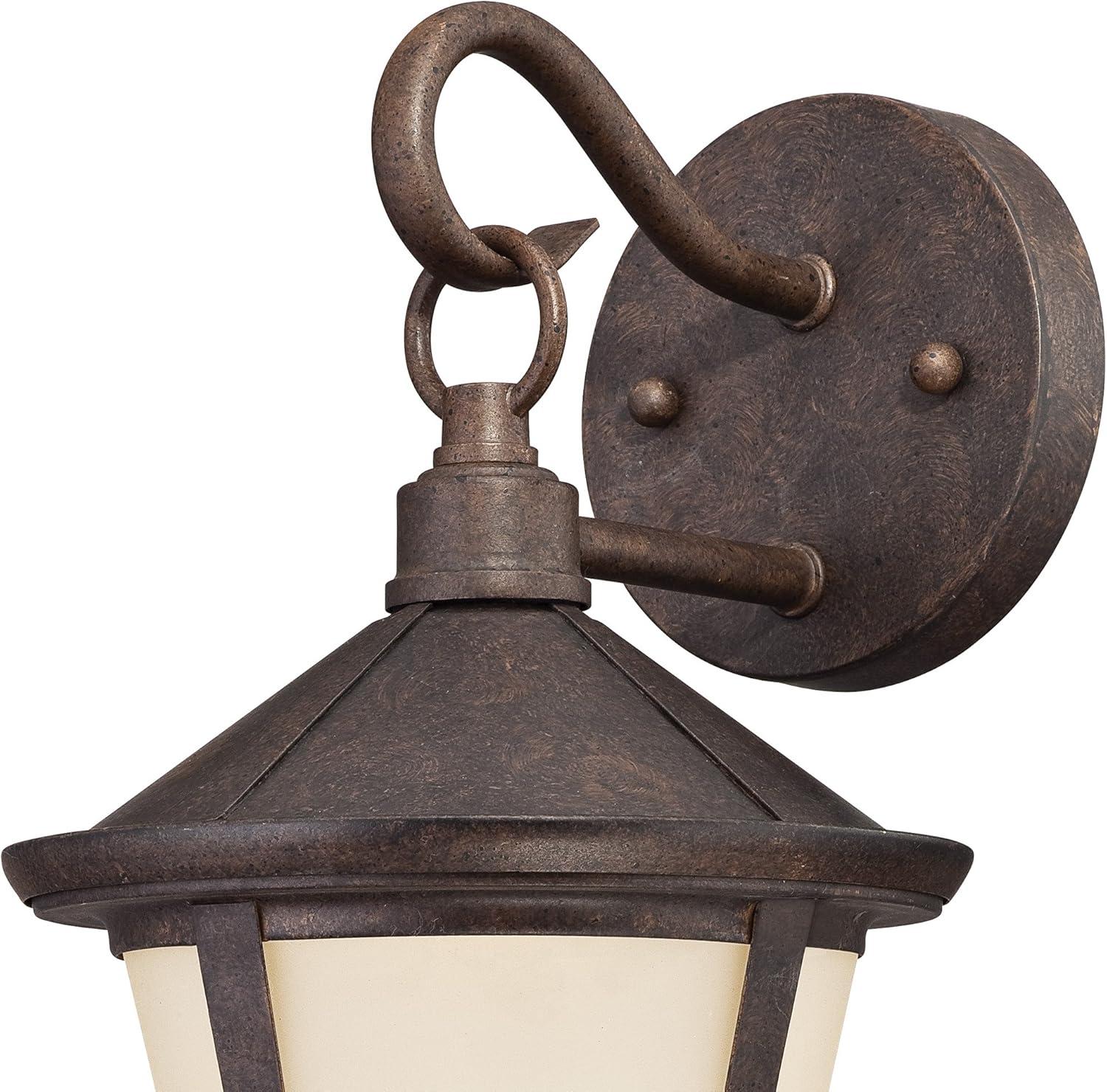 image:imageWestinghouse 6204100 Darcy OneLight LED Outdoor Wall Fixture Victorian Bronze Finish with Amber Frosted Glass