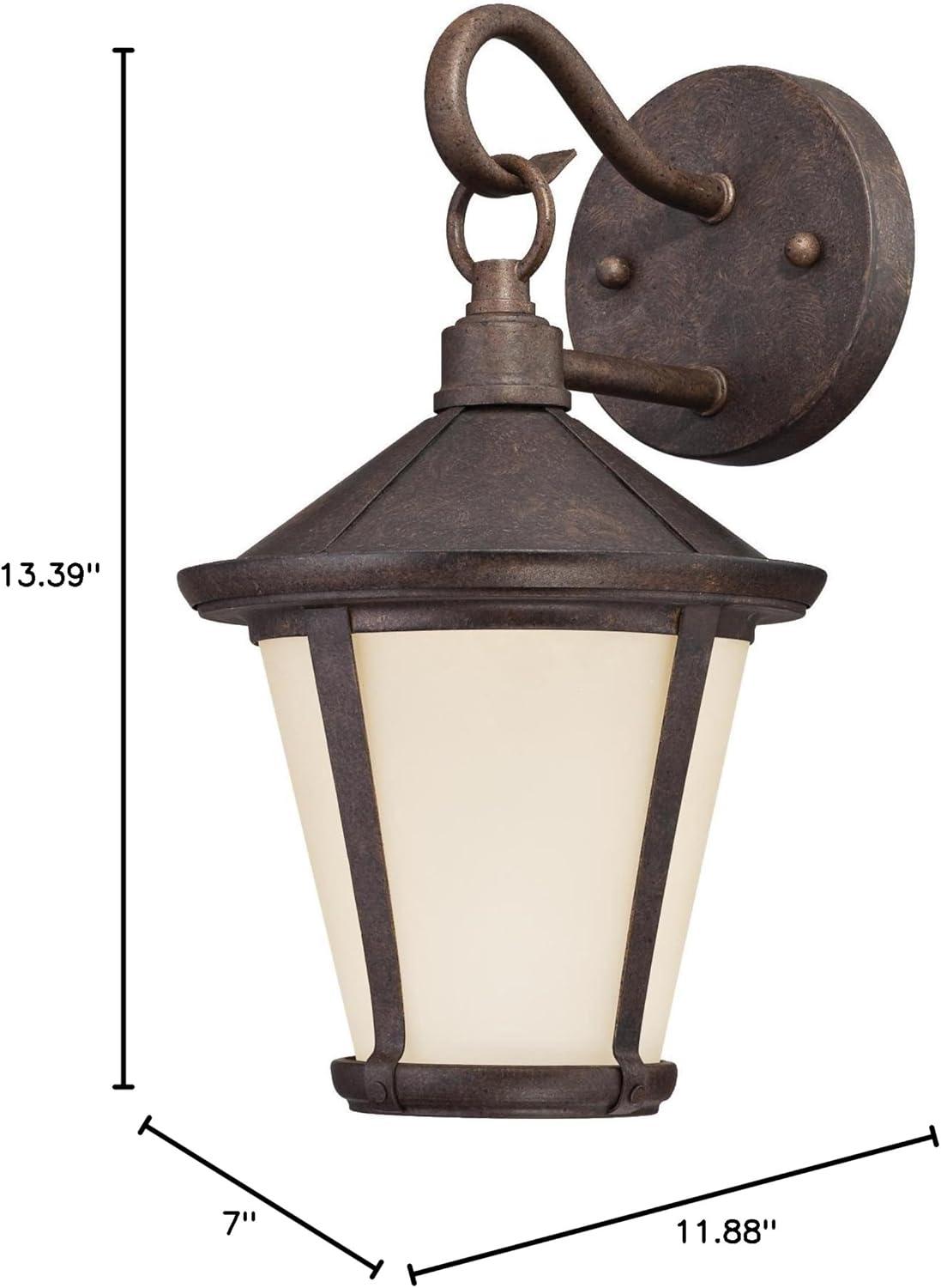 image:imageWestinghouse 6204100 Darcy OneLight LED Outdoor Wall Fixture Victorian Bronze Finish with Amber Frosted Glass