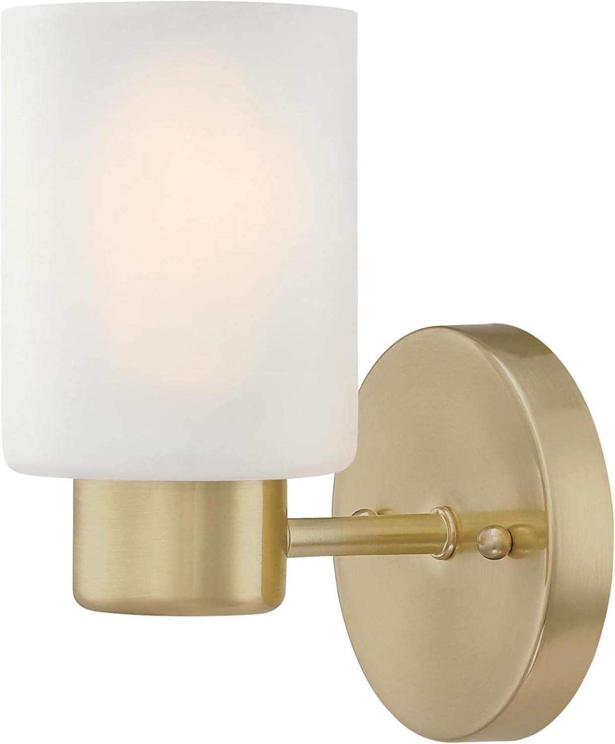 image:imageWestinghouse 6227800 Sylvestre OneLight Indoor Wall Fixture Brushed Nickel Finish with Frosted Seeded Glass1Light