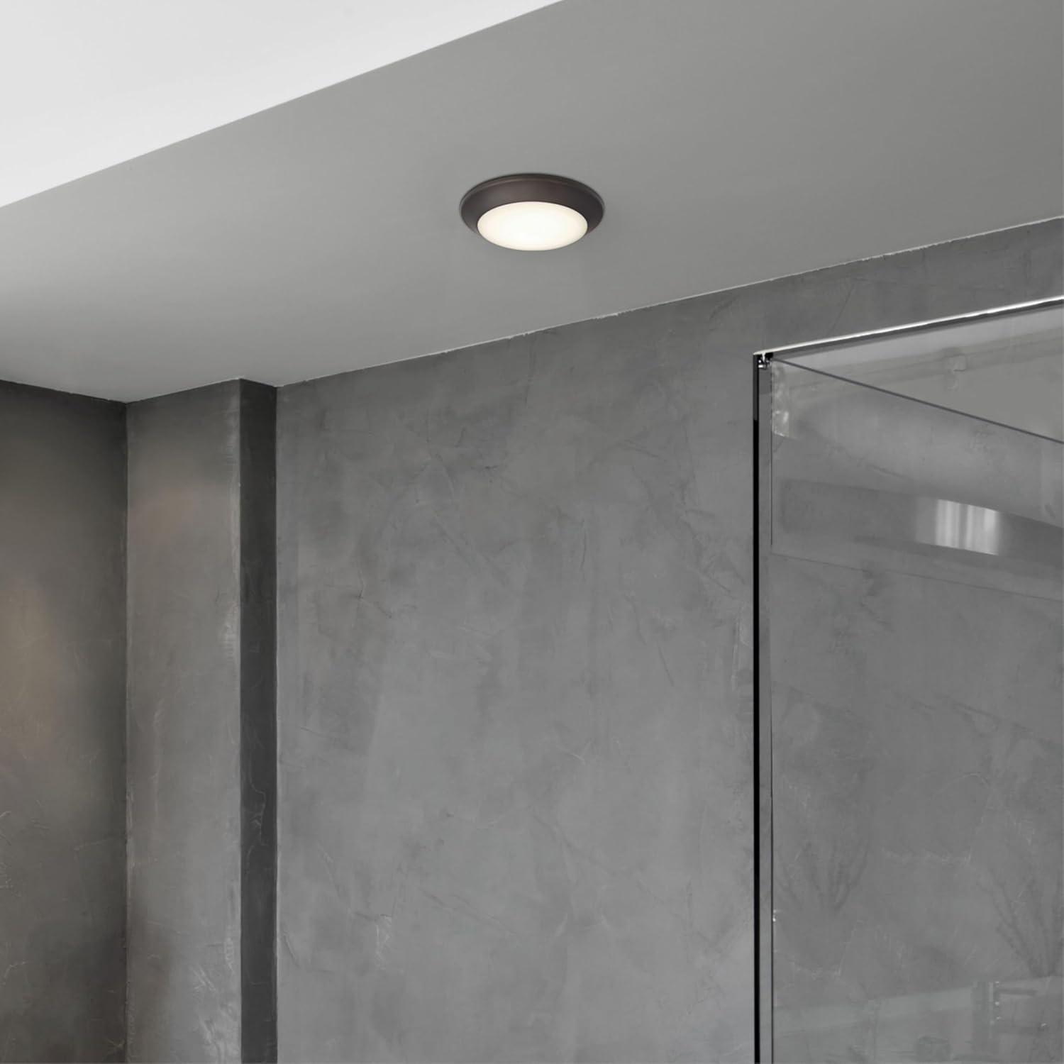 image:imageWestinghouse 6321900 Small LED IndoorOutdoor Dimmable Surface Mount Wet Location Brushed Nickel Finish with Frosted Lens No SizeBlackBronze