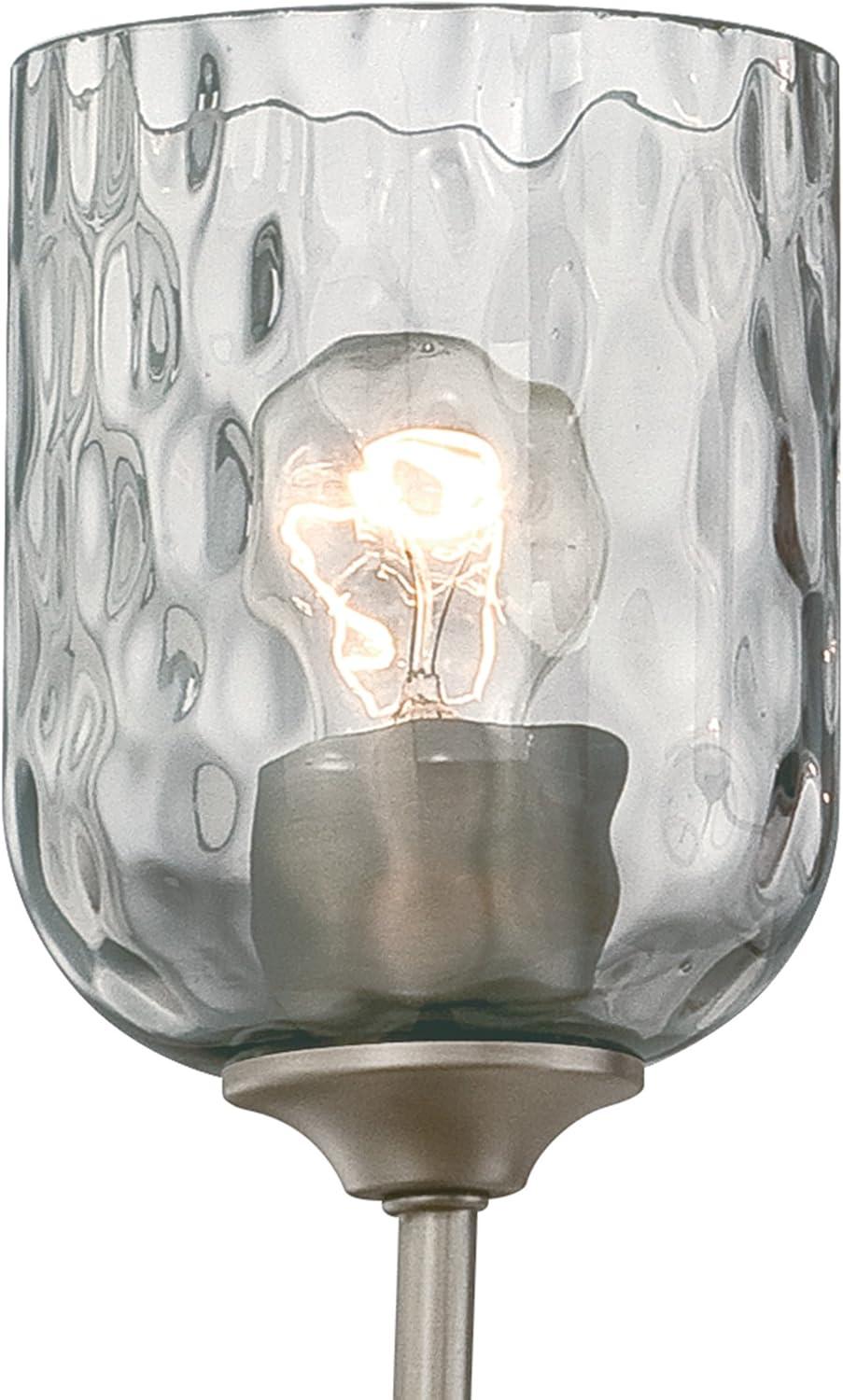 image:imageWestinghouse 6326300 Basset SixLight Indoor Chandelier Dark Pewter Finish with Smoke Grey Hammered Glass 66Light Chandelier