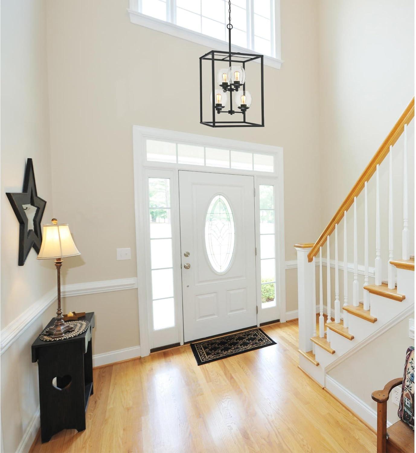 image:imageWestinghouse 6328000 Ardleigh FourLight Indoor Chandelier Matte Black Finish with Clear Glass