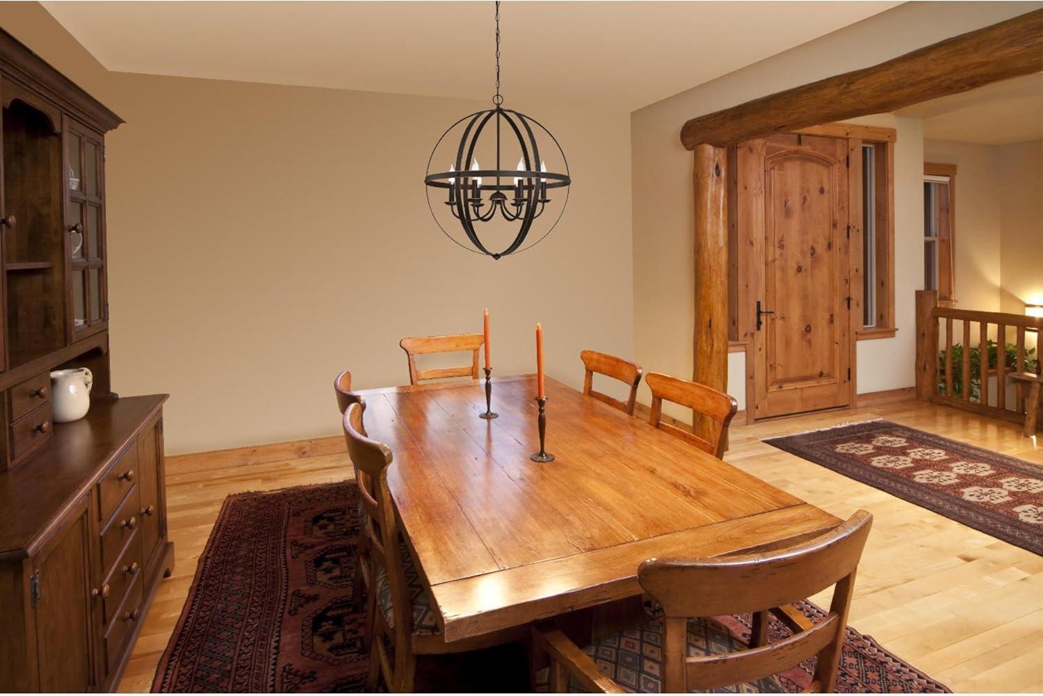 image:imageWestinghouse 6328300 Stella Mira SixLight Indoor Chandelier Brushed Nickel Finish 6Oil Rubbed Bronze with Highlights