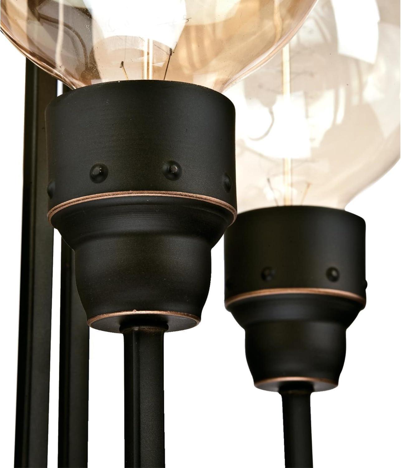 image:imageWestinghouse 6332900 Walter FourLight Indoor Chandelier Oil Rubbed Bronze Finish with Highlights and Mesh Shade