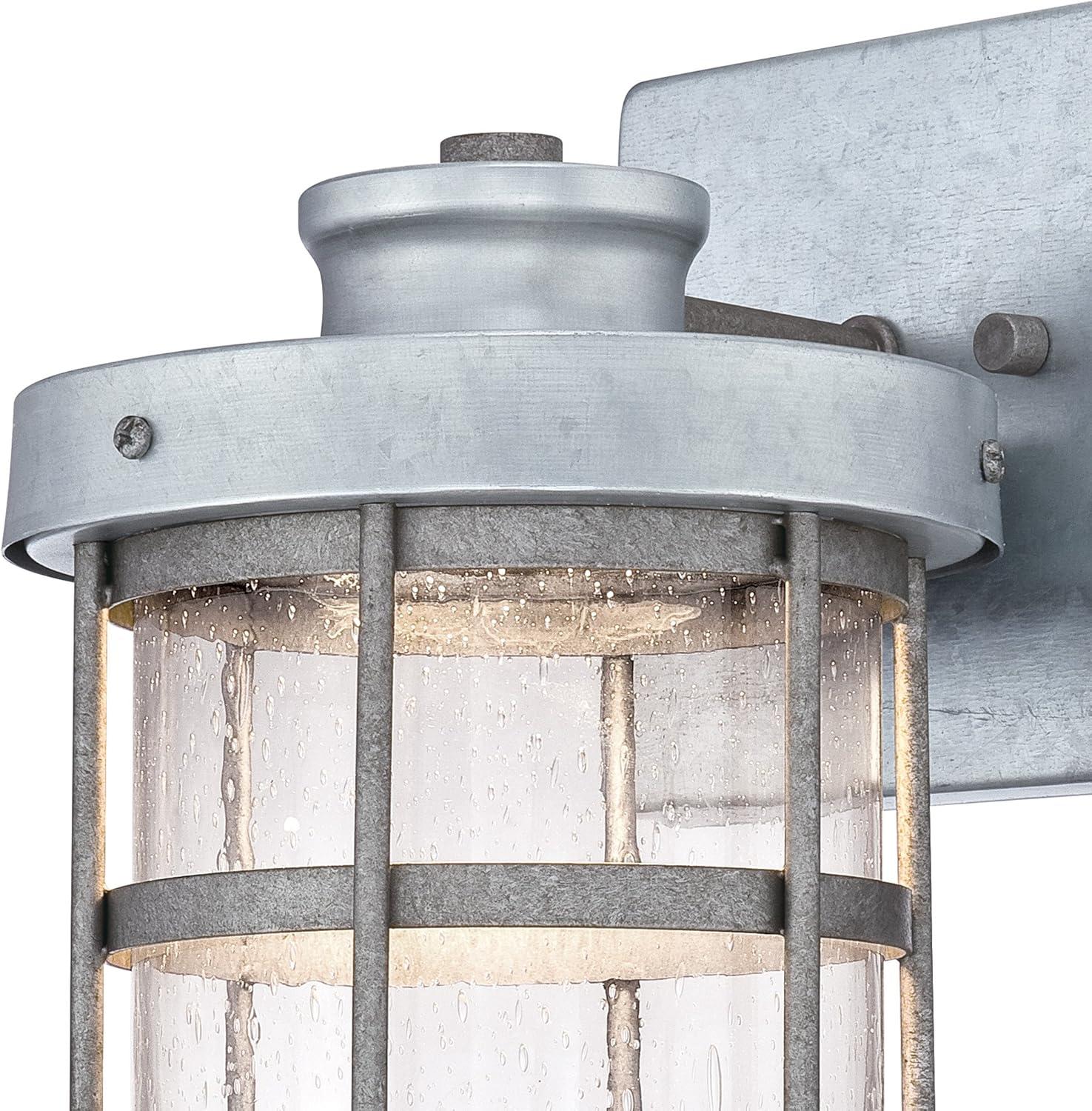 image:imageWestinghouse 6347800 Barkley OneLight LED Outdoor Wall Fixture Galvanized Steel Finish with Clear Seeded GlassGalvanized Steel