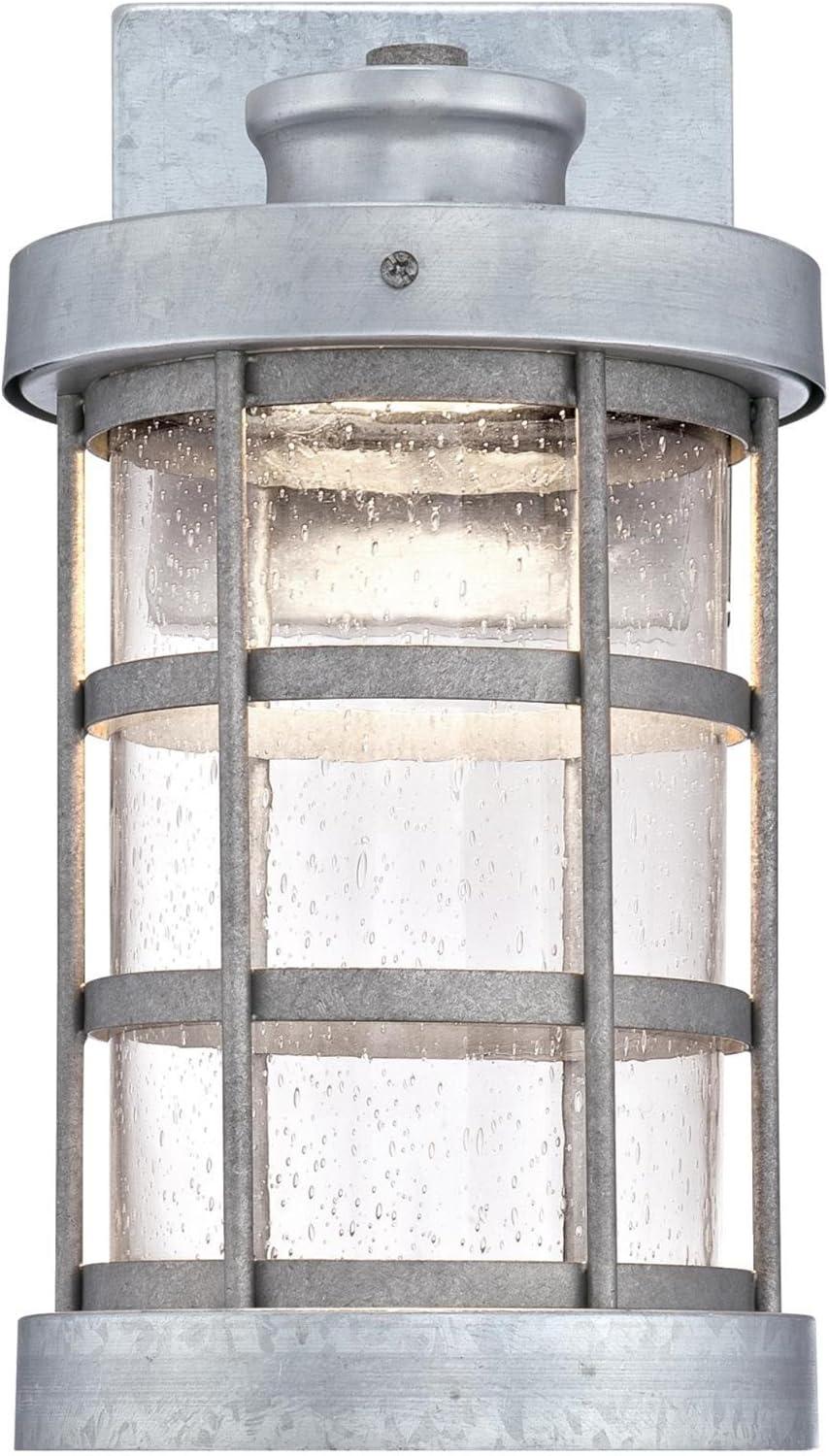 image:imageWestinghouse 6347800 Barkley OneLight LED Outdoor Wall Fixture Galvanized Steel Finish with Clear Seeded GlassGalvanized Steel