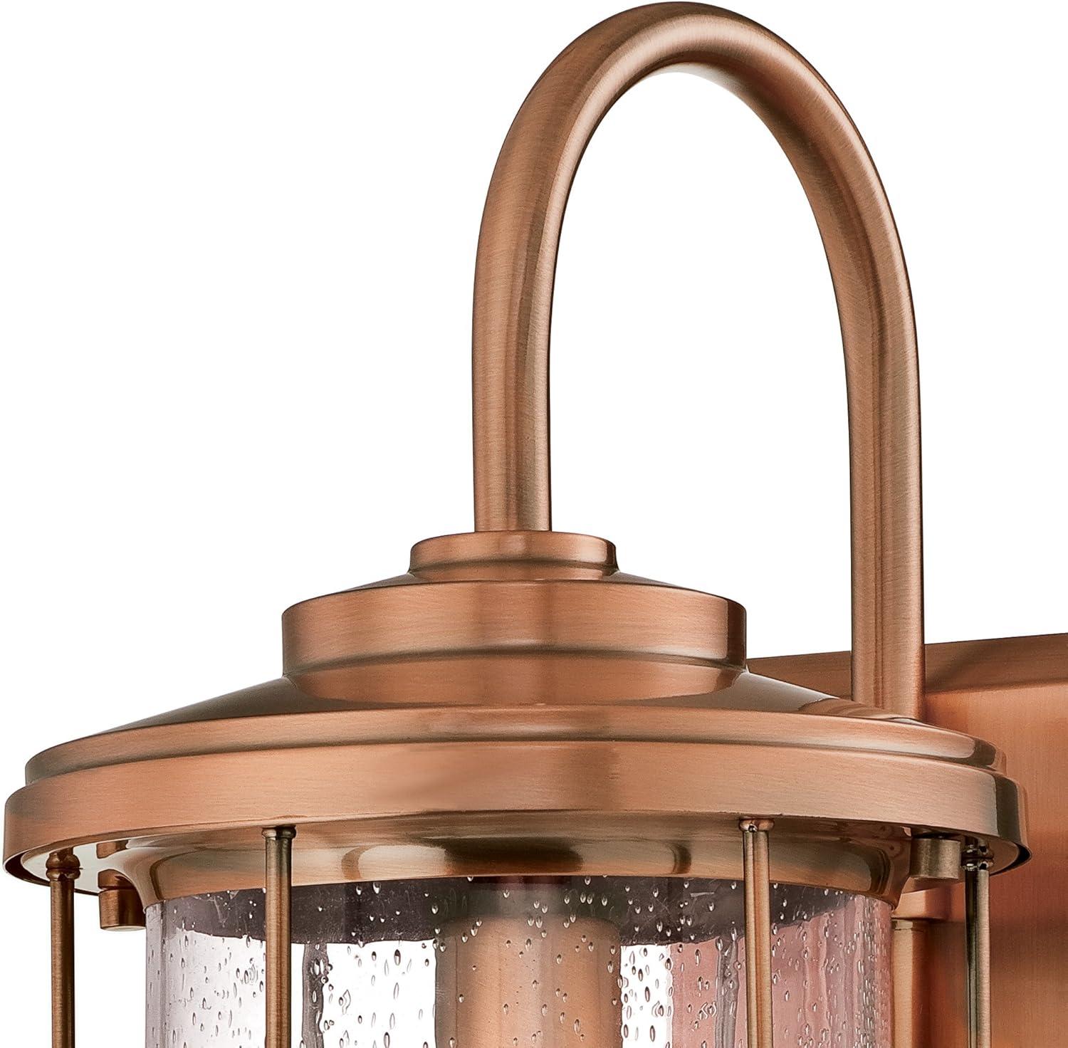 image:imageWestinghouse 6347900 Ferry OneLight Outdoor Wall Fixture Washed Copper Finish with Clear Seeded GlassWashed Copper