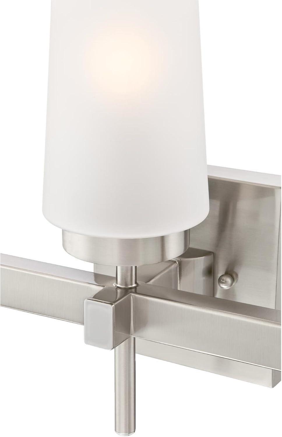 image:imageWestinghouse 6352700 Chaddsford SixLight Indoor Champagne Brass Finish with Frosted Glass ChandelierBrushed Nickel