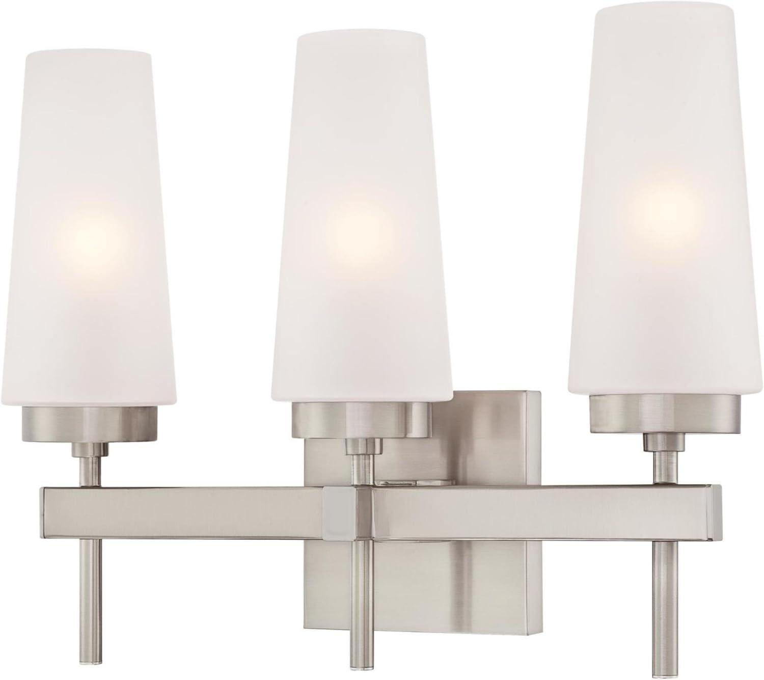 image:imageWestinghouse 6352700 Chaddsford SixLight Indoor Champagne Brass Finish with Frosted Glass ChandelierBrushed Nickel