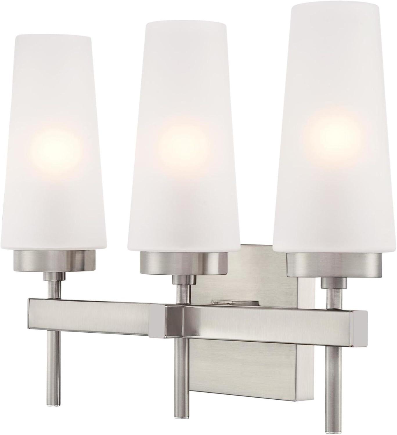 image:imageWestinghouse 6352700 Chaddsford SixLight Indoor Champagne Brass Finish with Frosted Glass ChandelierBrushed Nickel