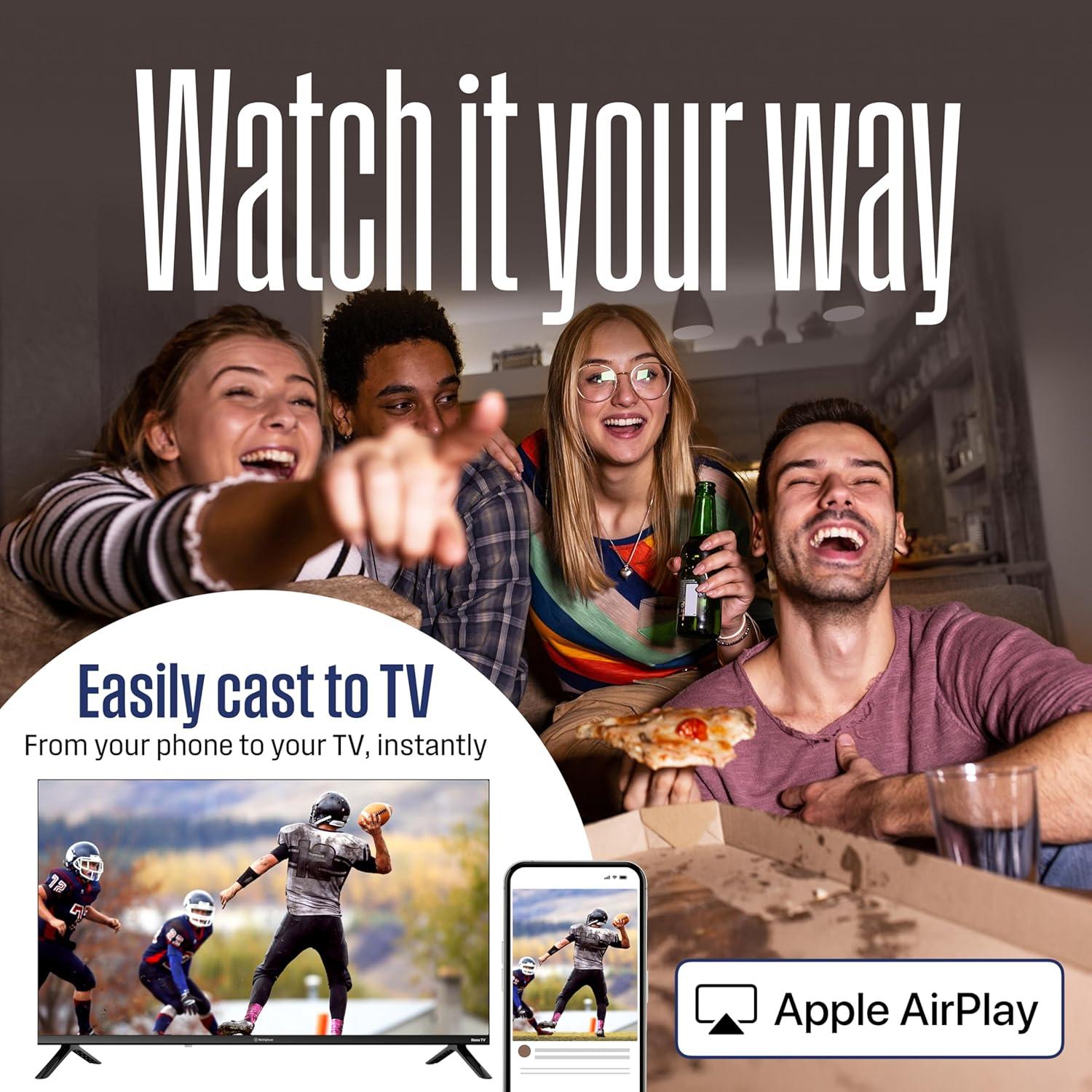 image:imageWestinghouse 65 MiniLED 4K UHD Roku TV Dolby Vision HDR QLED Quantum Color Local Dimming MEMC Motion Apple HomeKit amp AirPlay 250 Inch