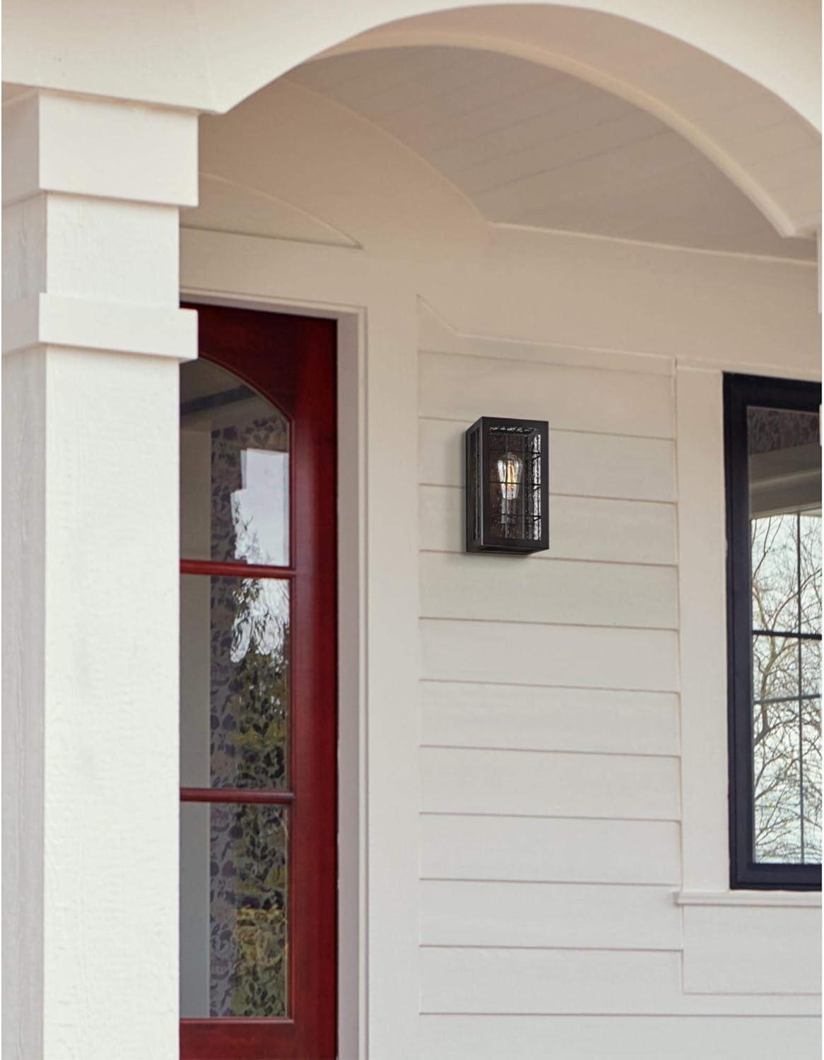 image:imageWestinghouse 6580100 Wrightsville Vintage OneLight Outdoor Wall Light Sconce Oil Rubbed Bronze Finish Clear Raindrop Glass