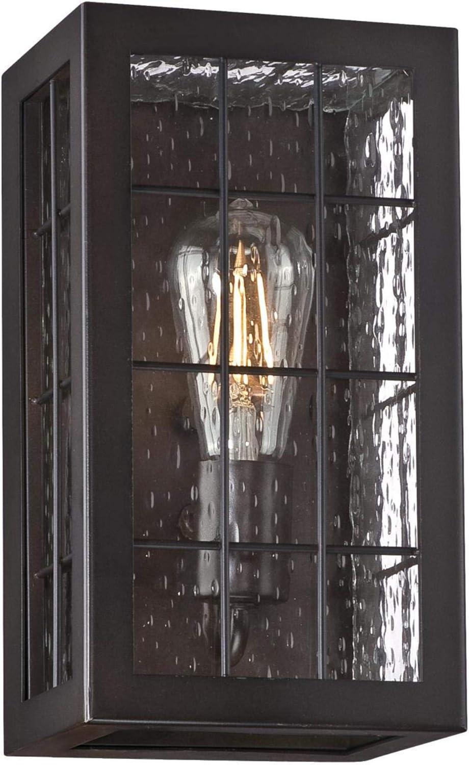 image:imageWestinghouse 6580100 Wrightsville Vintage OneLight Outdoor Wall Light Sconce Oil Rubbed Bronze Finish Clear Raindrop Glass