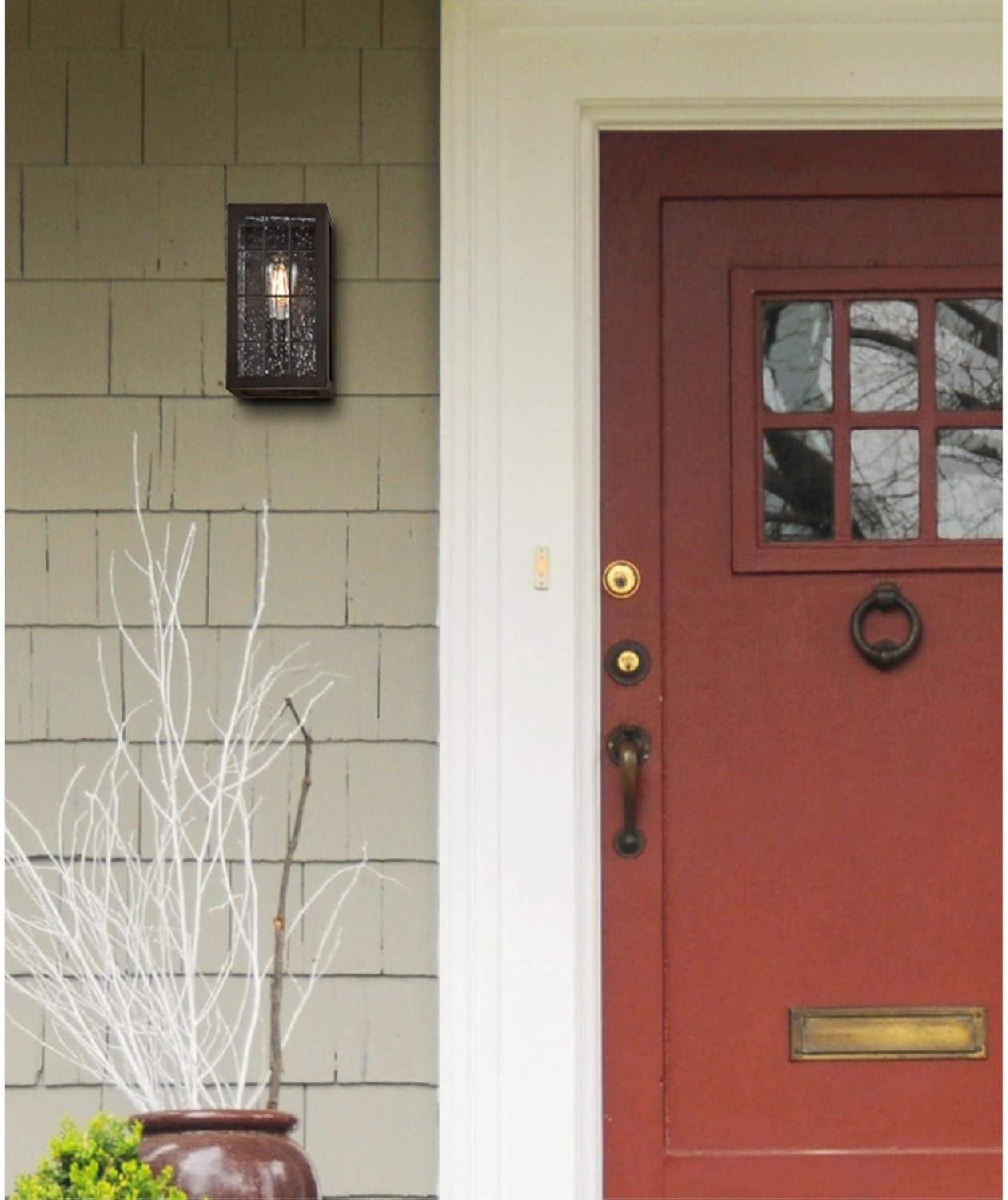 image:imageWestinghouse 6580100 Wrightsville Vintage OneLight Outdoor Wall Light Sconce Oil Rubbed Bronze Finish Clear Raindrop Glass