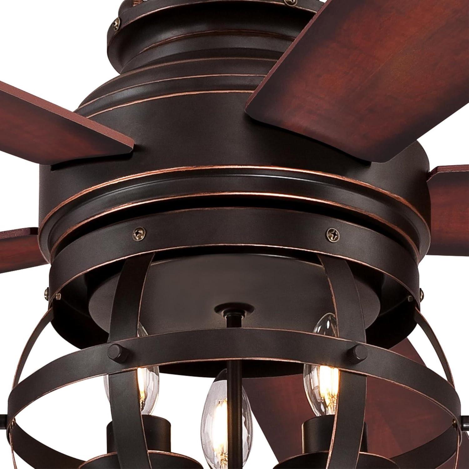 image:imageWestinghouse 7217100 Stella Mira 52Inch Oil Rubbed Bronze Indoor Ceiling Fan LED Light Kit Remote Control IncludedOil Rubbed Bronze Finish